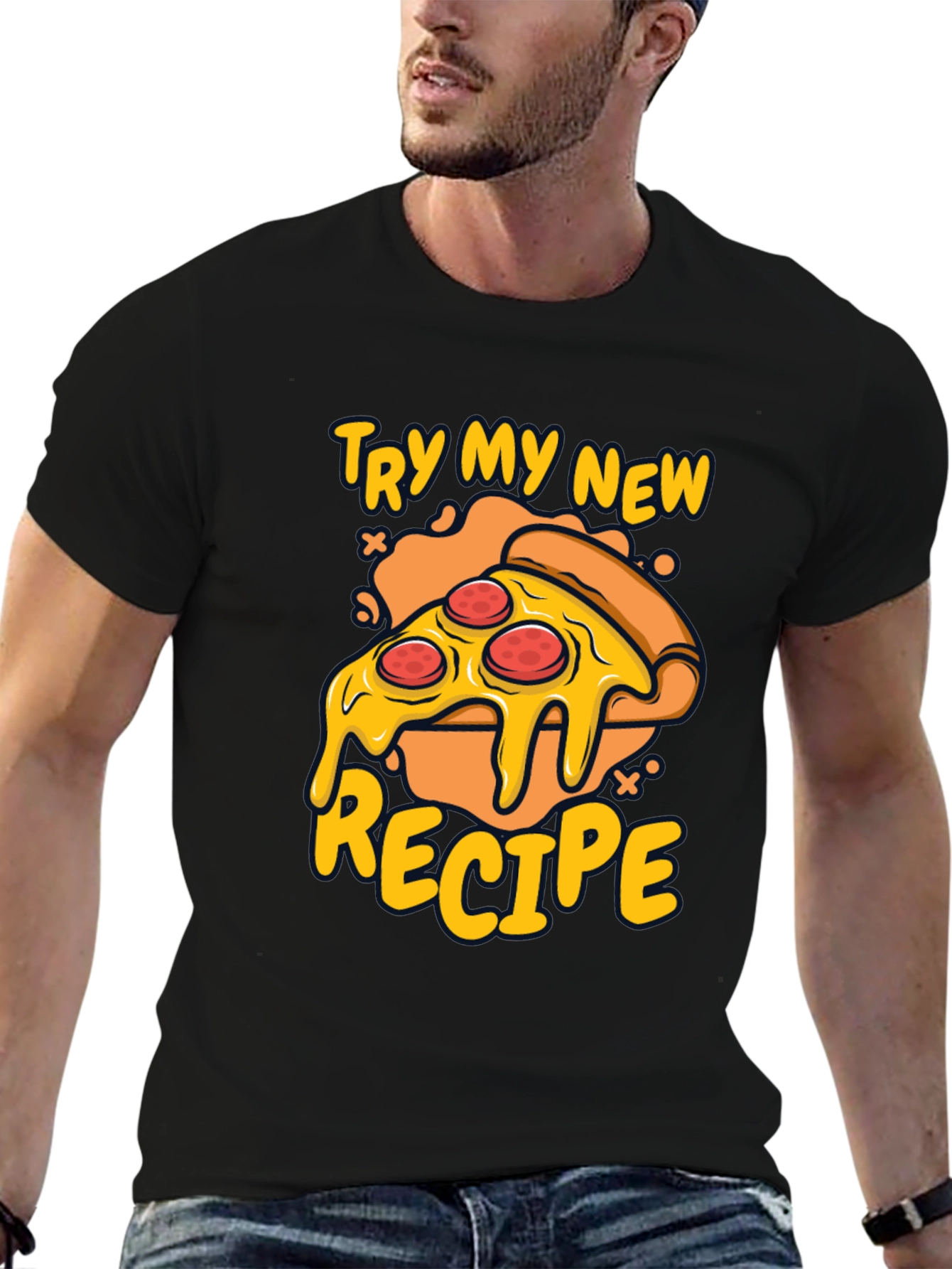 Pizza Recipe Graphic Tee - Casual Wear