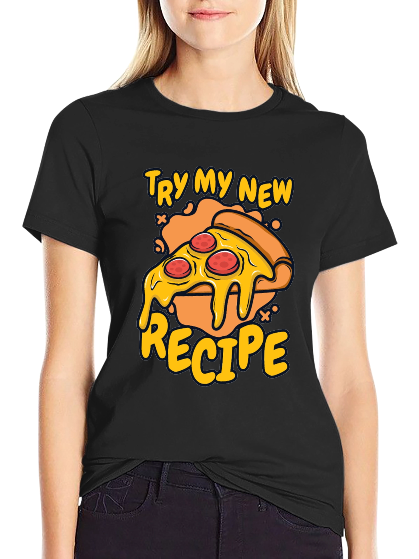 Pizza Recipe Graphic Tee - Casual Wear