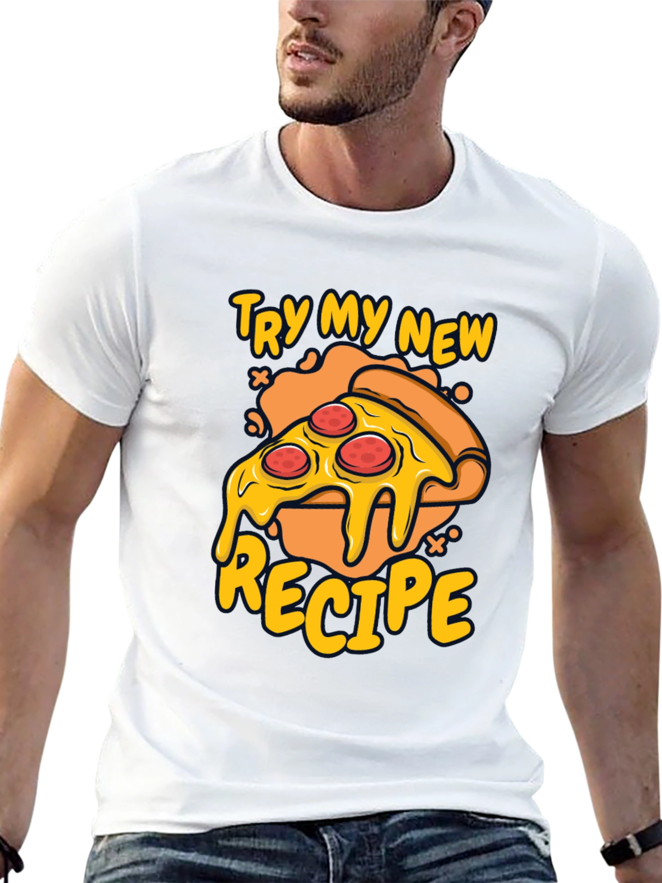 Pizza Recipe Graphic Tee - Casual Wear