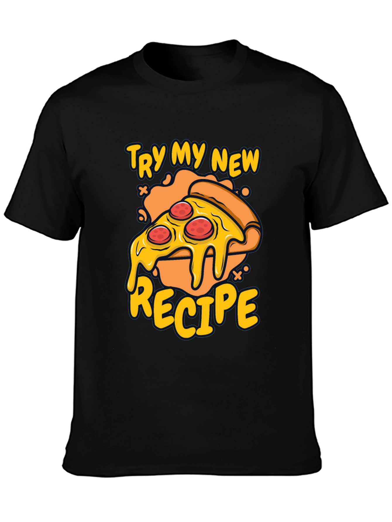 Pizza Recipe Graphic Tee - Casual Wear