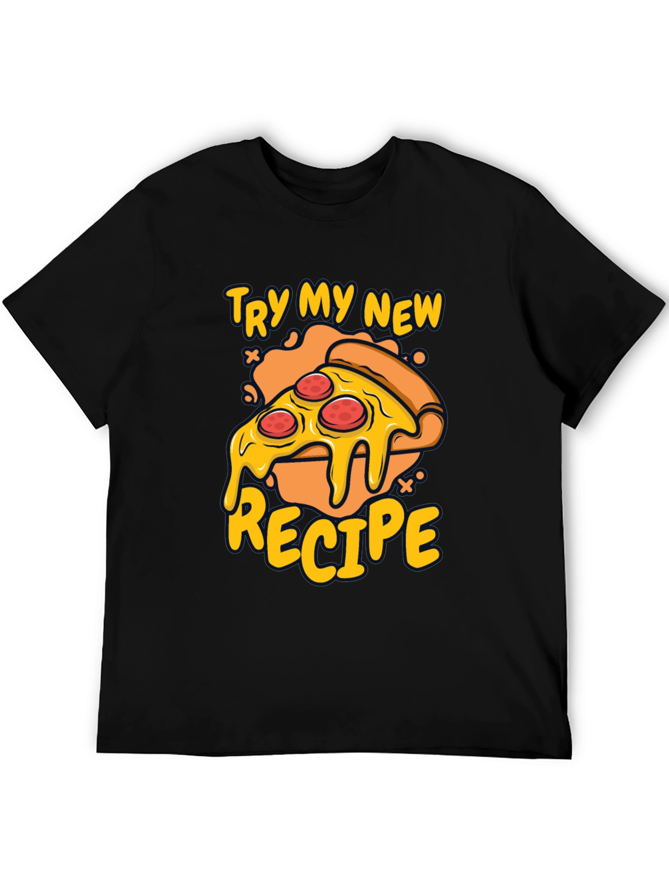 Pizza Recipe Graphic Tee - Casual Wear
