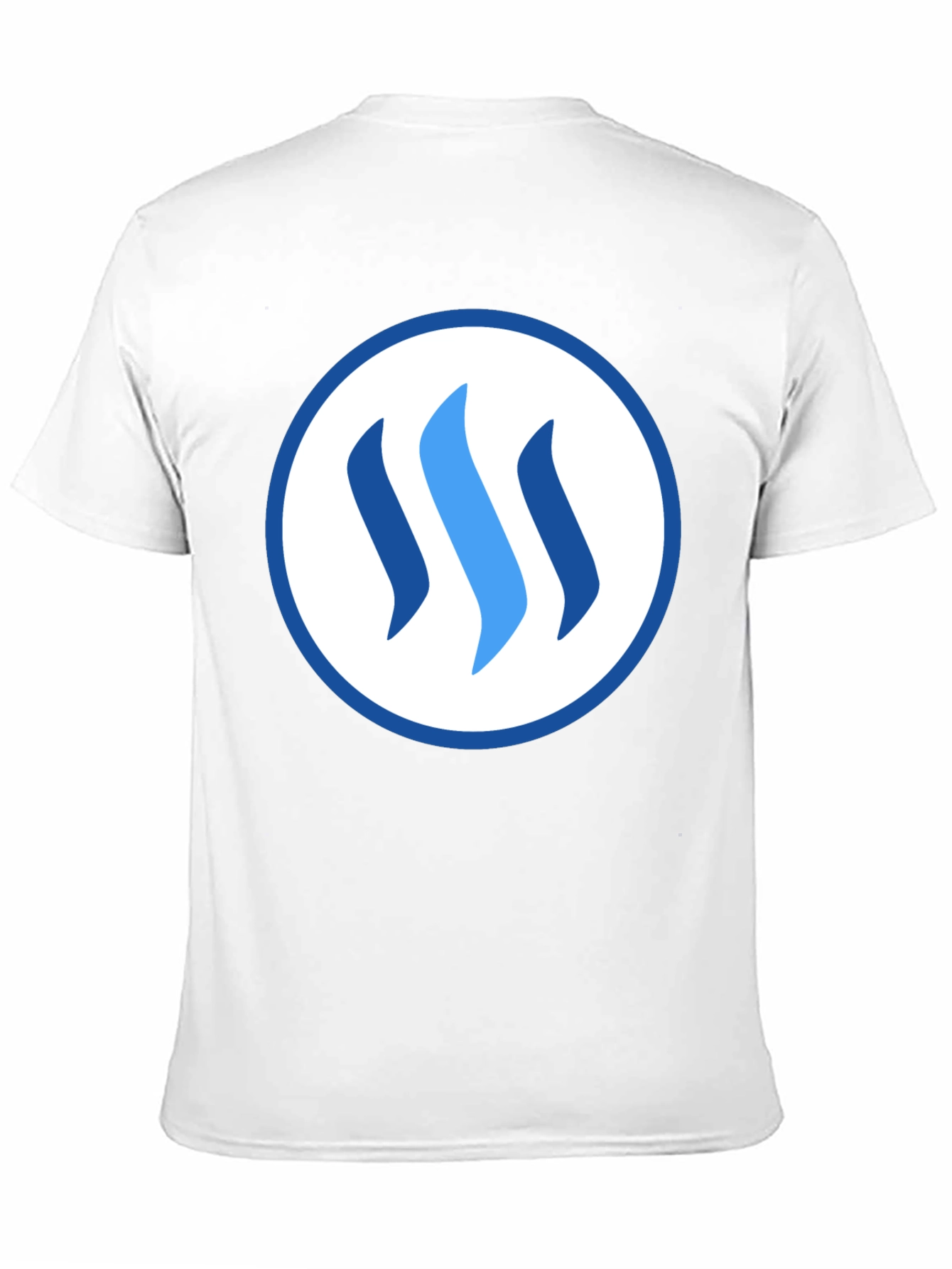 Stylish Blue Logo Graphic Black T-Shirt
