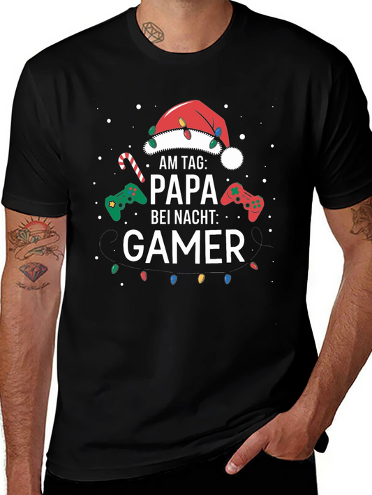 Papa Gamer Christmas T-Shirt