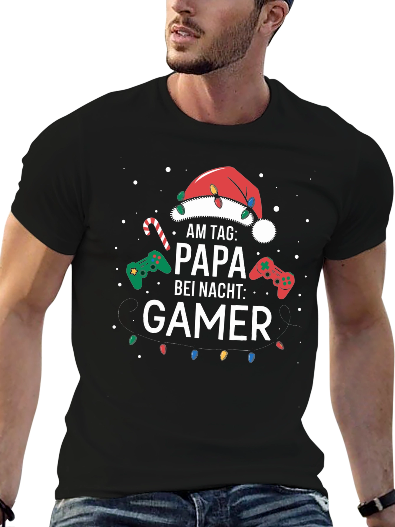Papa Gamer Christmas T-Shirt