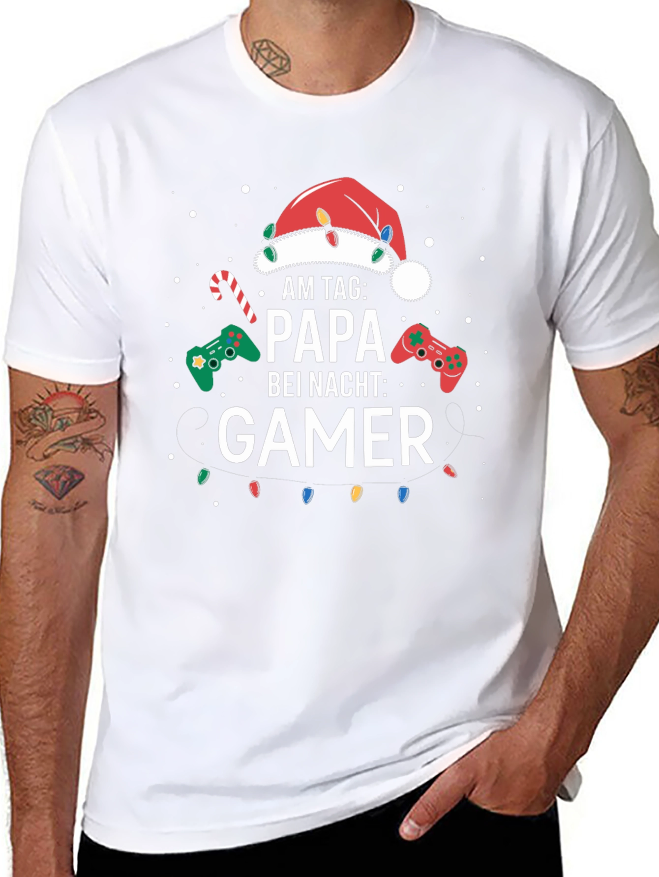 Papa Gamer Christmas T-Shirt