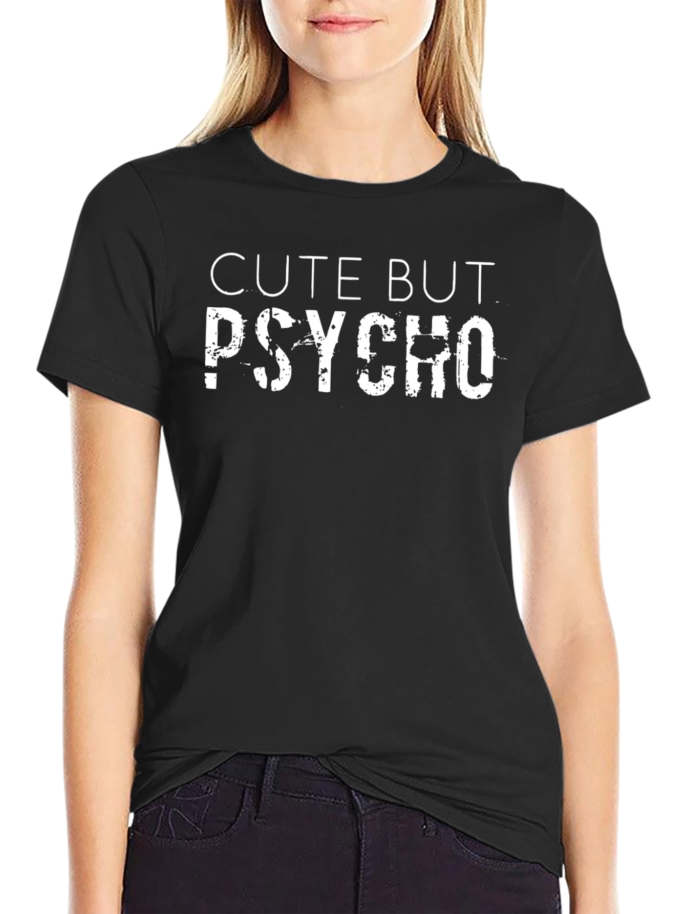 Cute But Psycho Graphic T-Shirt - Black