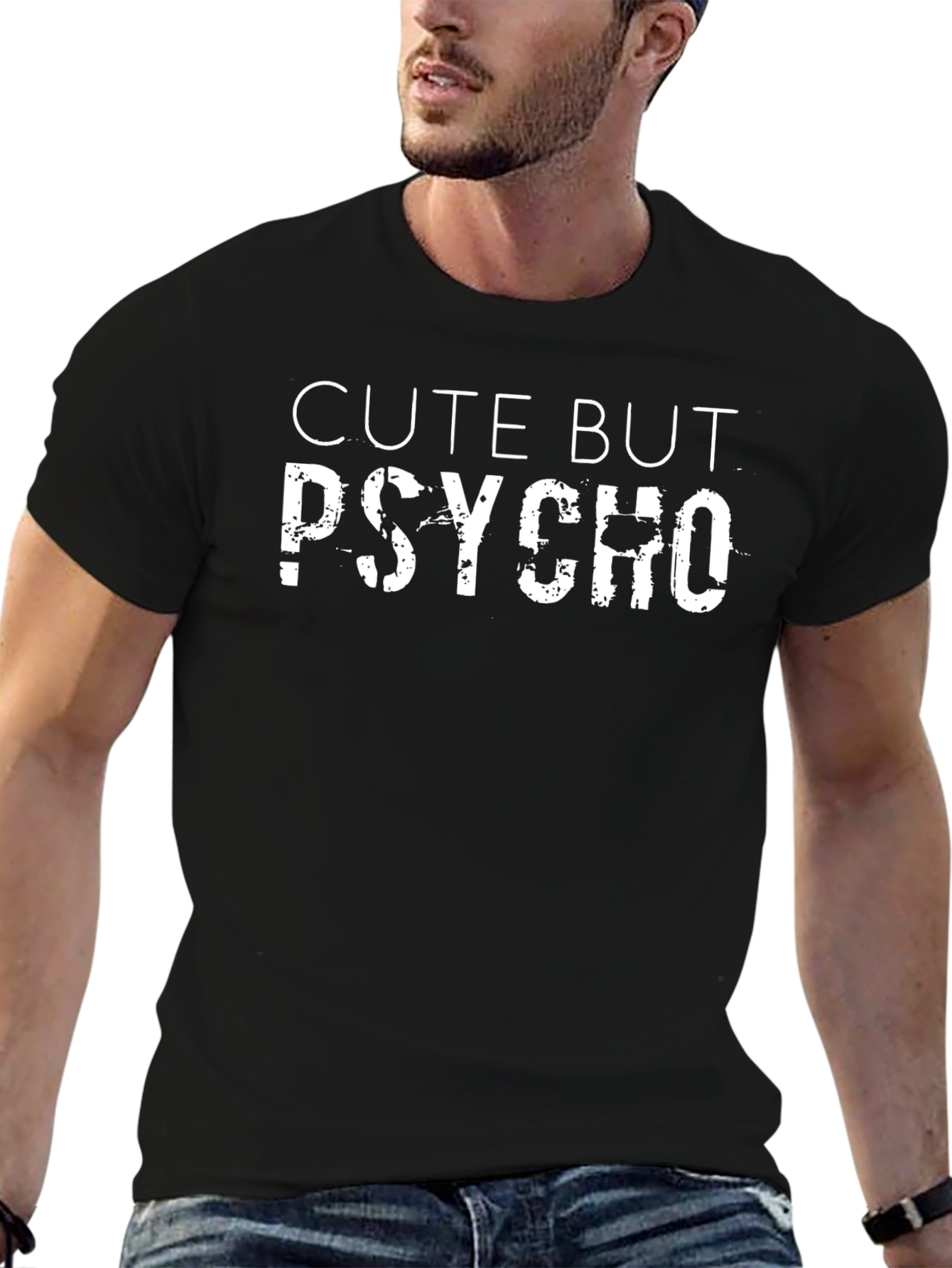 Cute But Psycho Graphic T-Shirt - Black