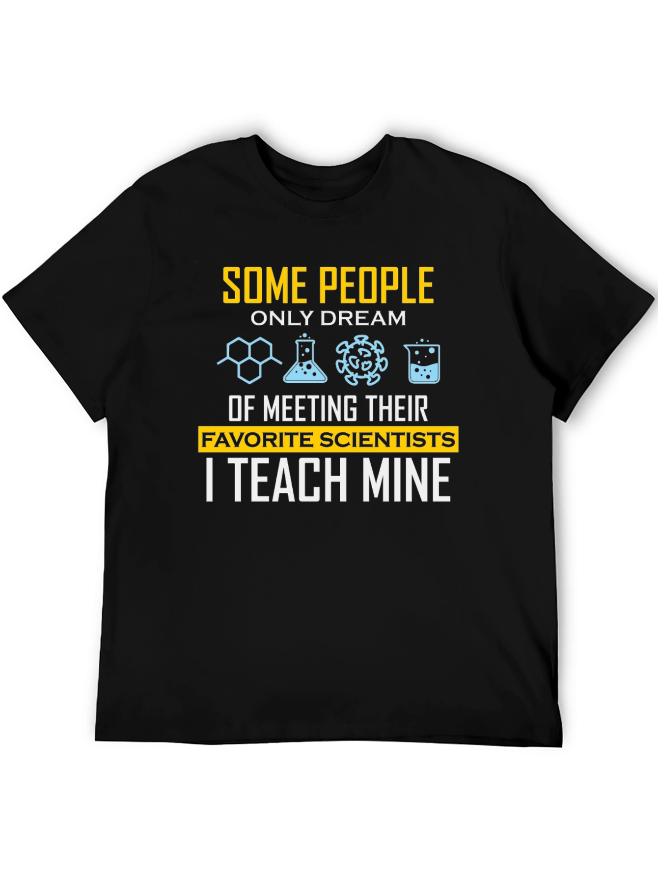 Scientist Teacher Black Cotton T-Shirt