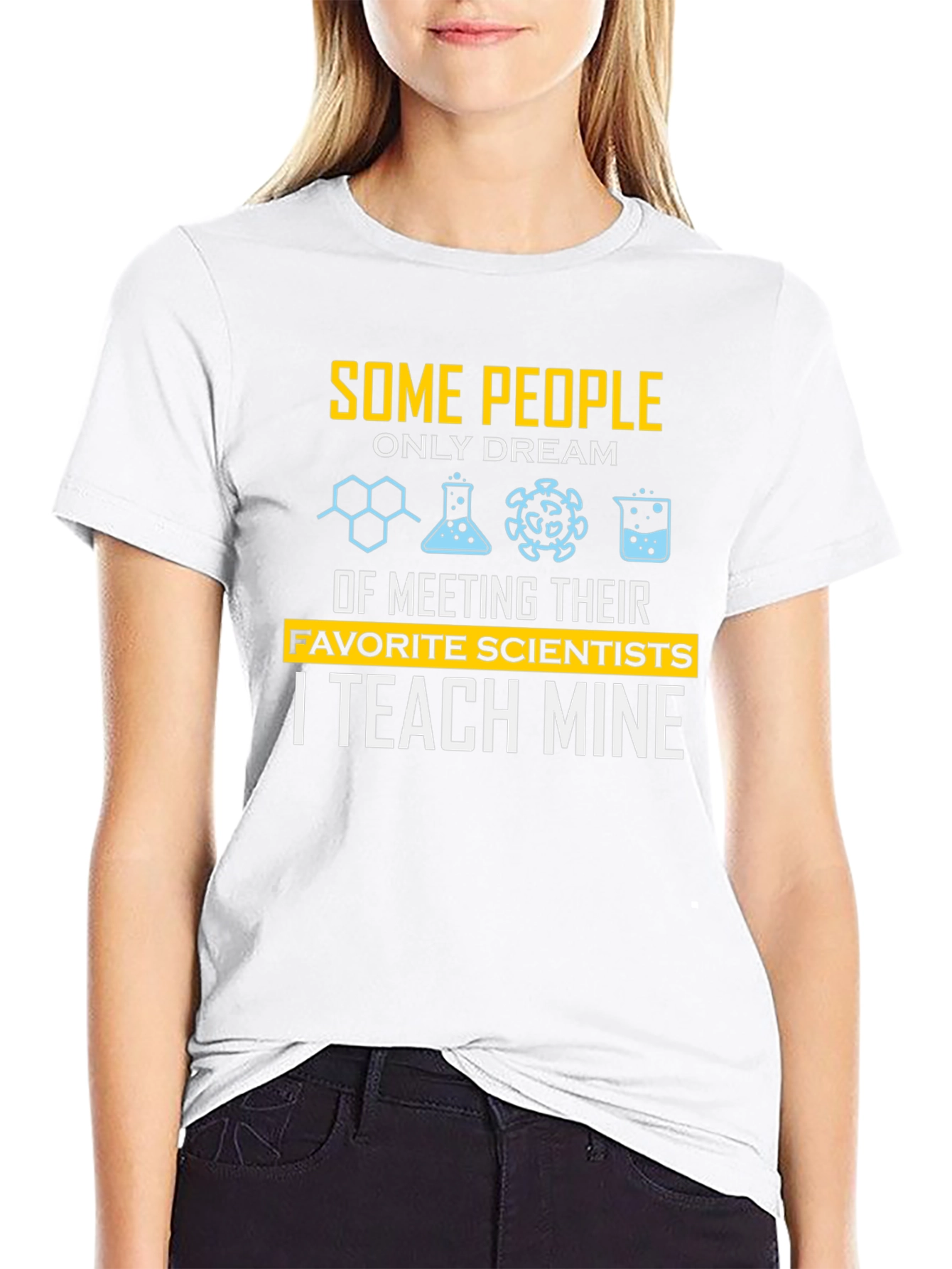 Scientist Teacher Black Cotton T-Shirt
