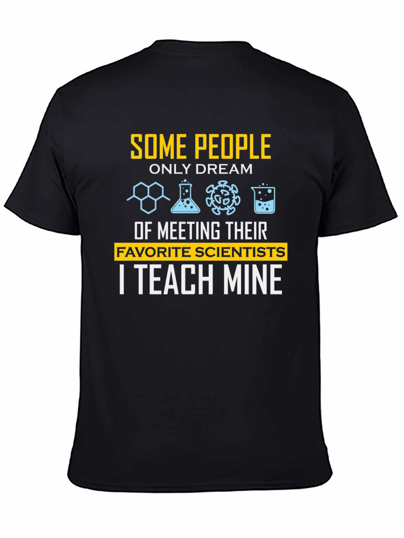 Scientist Teacher Black Cotton T-Shirt