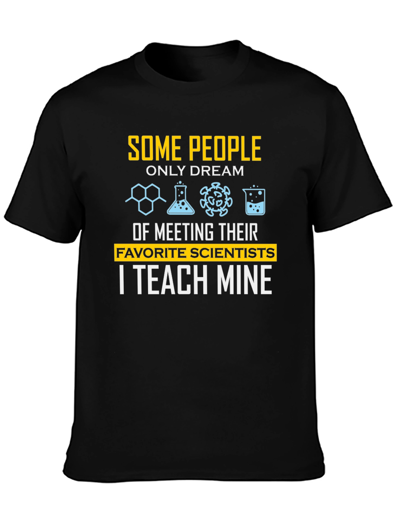 Scientist Teacher Black Cotton T-Shirt