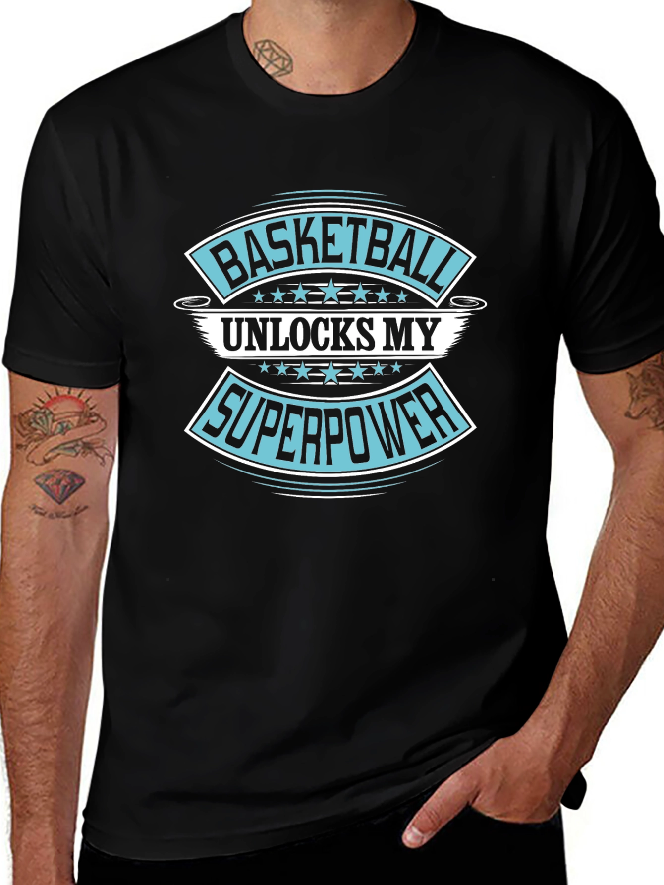 Basketball Superpower Graphic T-Shirt