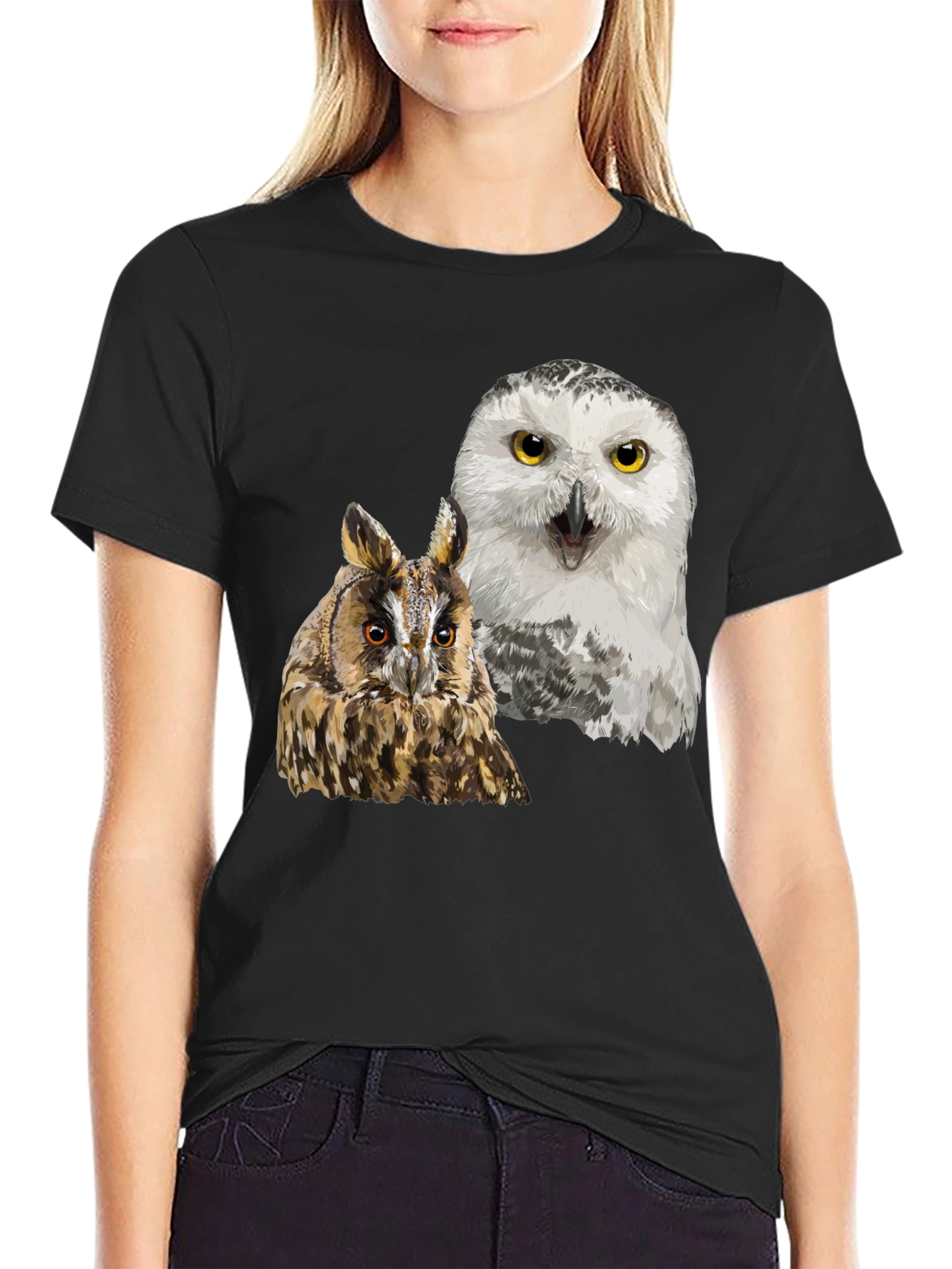 Owl Graphic Print T-Shirt