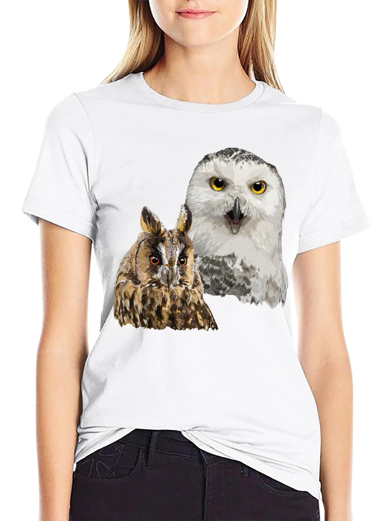 Owl Graphic Print T-Shirt