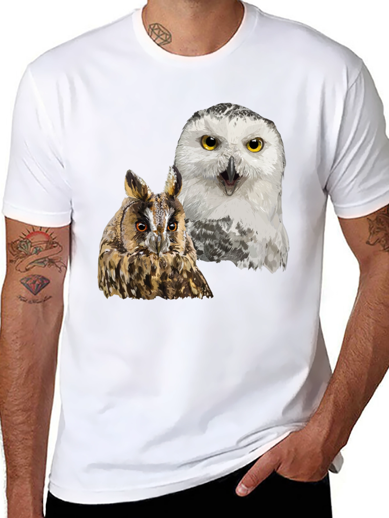 Owl Graphic Print T-Shirt