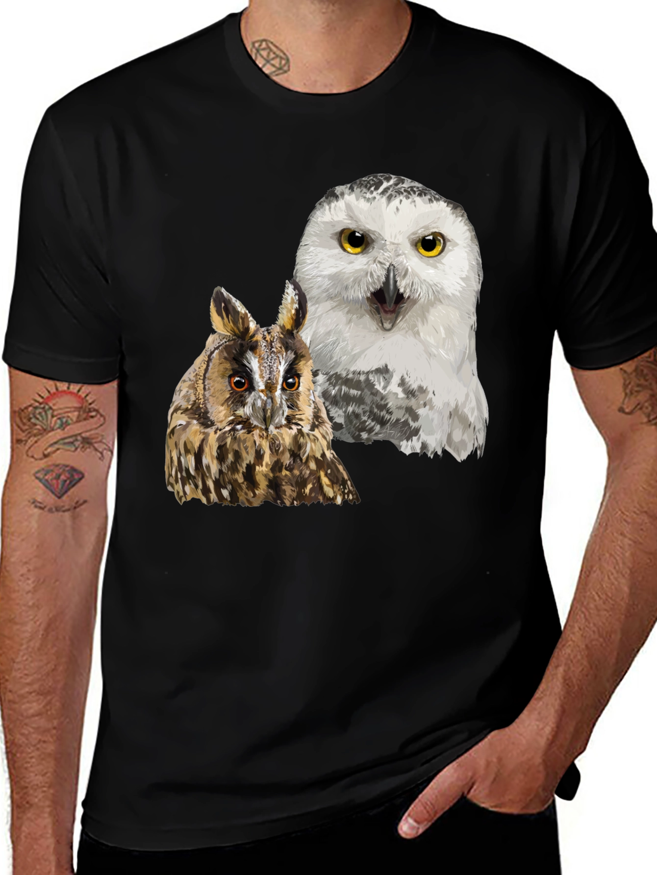 Owl Graphic Print T-Shirt