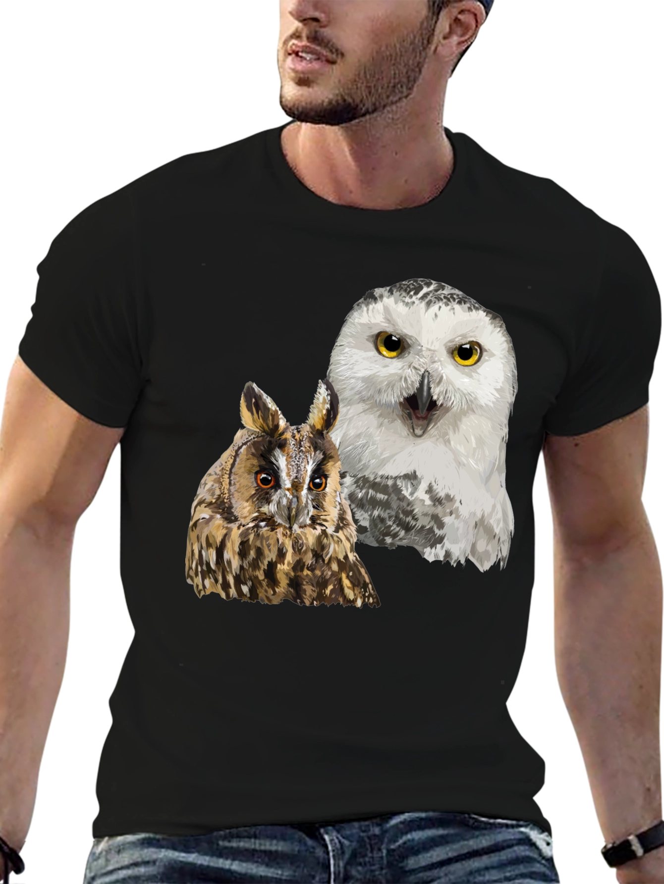 Owl Graphic Print T-Shirt