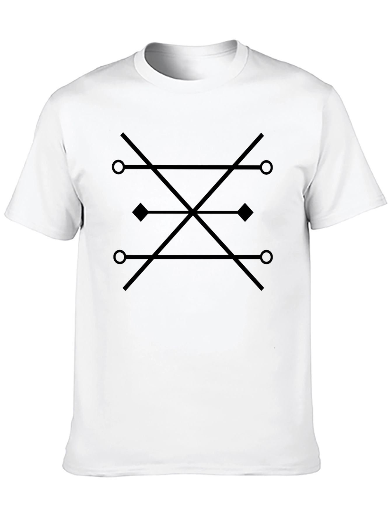 Geometric Pattern Black T-Shirt