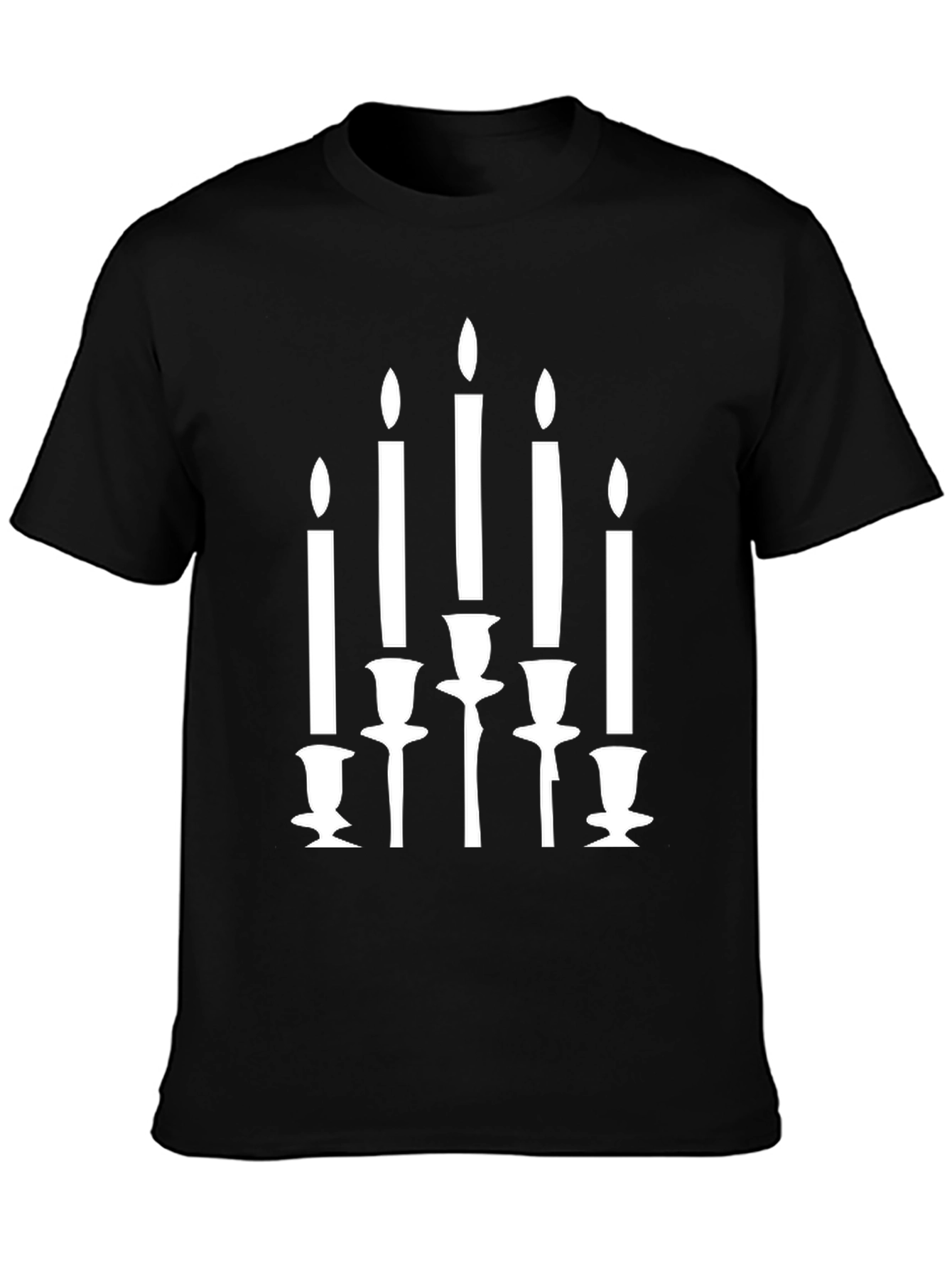 Mens Black Candle Graphic Tee