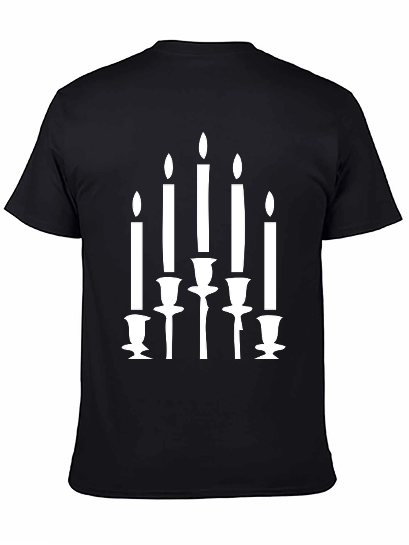 Mens Black Candle Graphic Tee