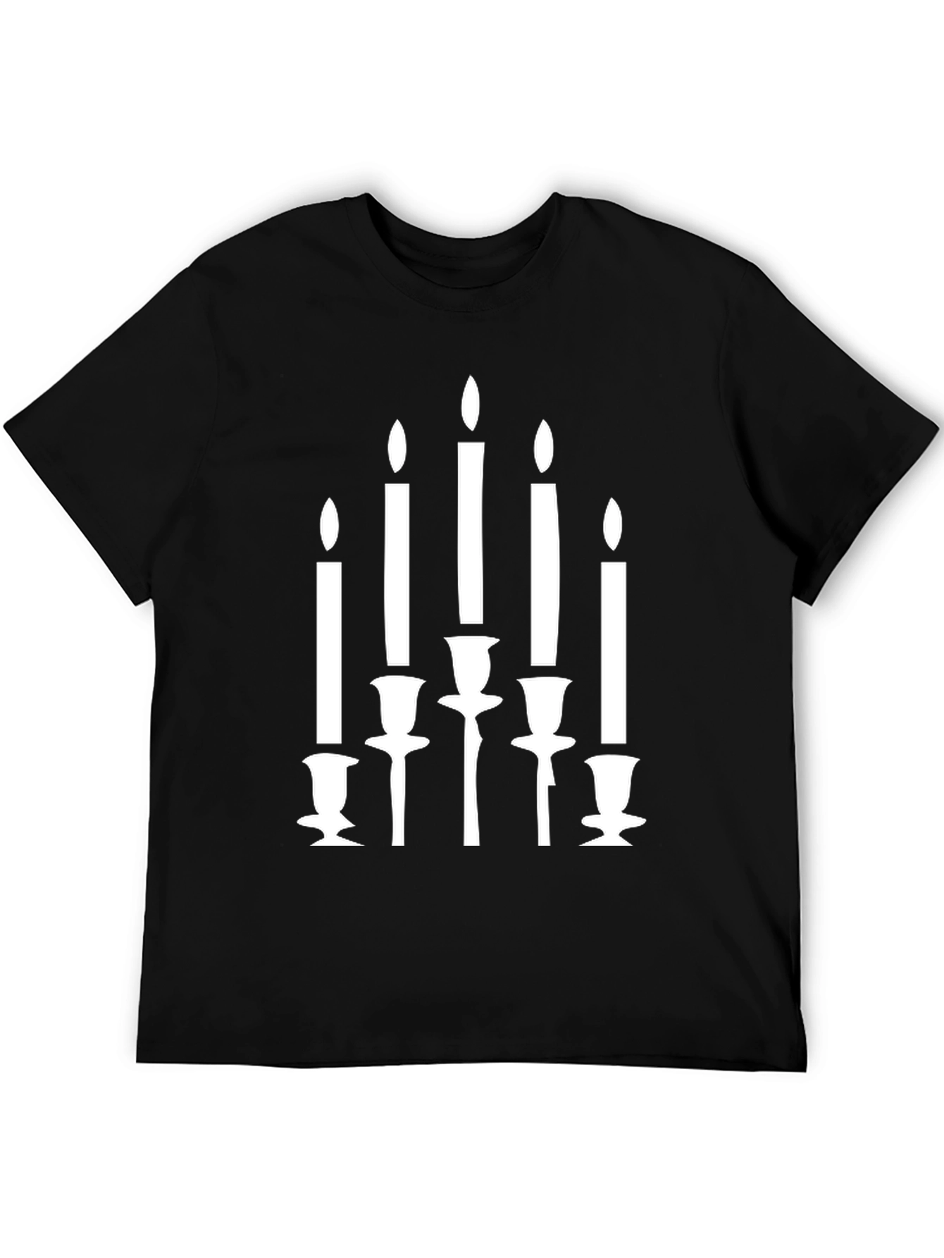 Mens Black Candle Graphic Tee