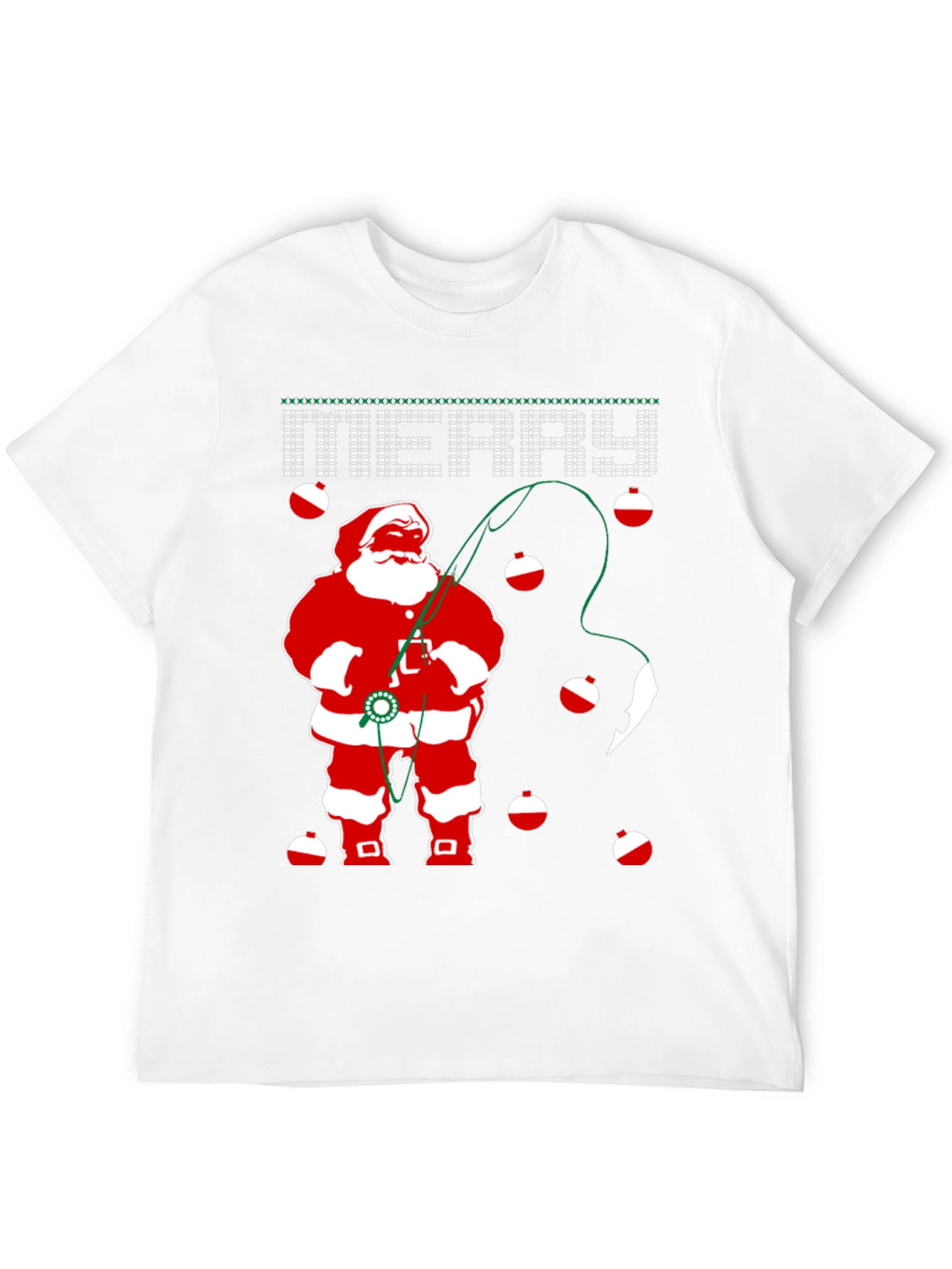 Santa Fishing Christmas T-Shirt