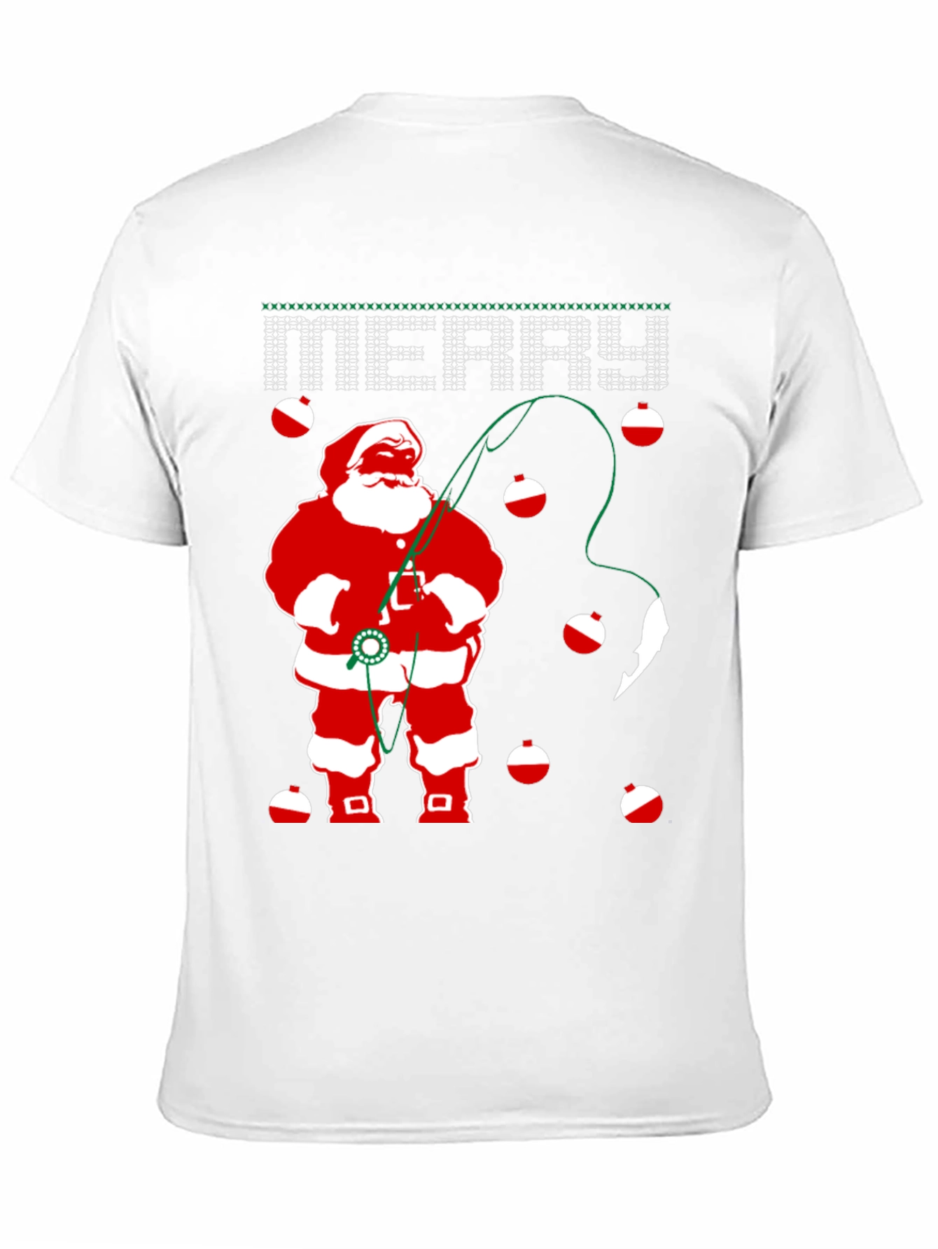 Santa Fishing Christmas T-Shirt