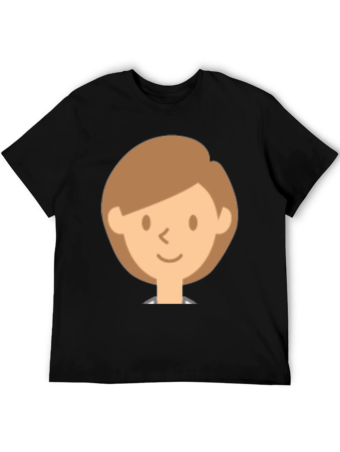 Smiling Face Graphic Black T-Shirt