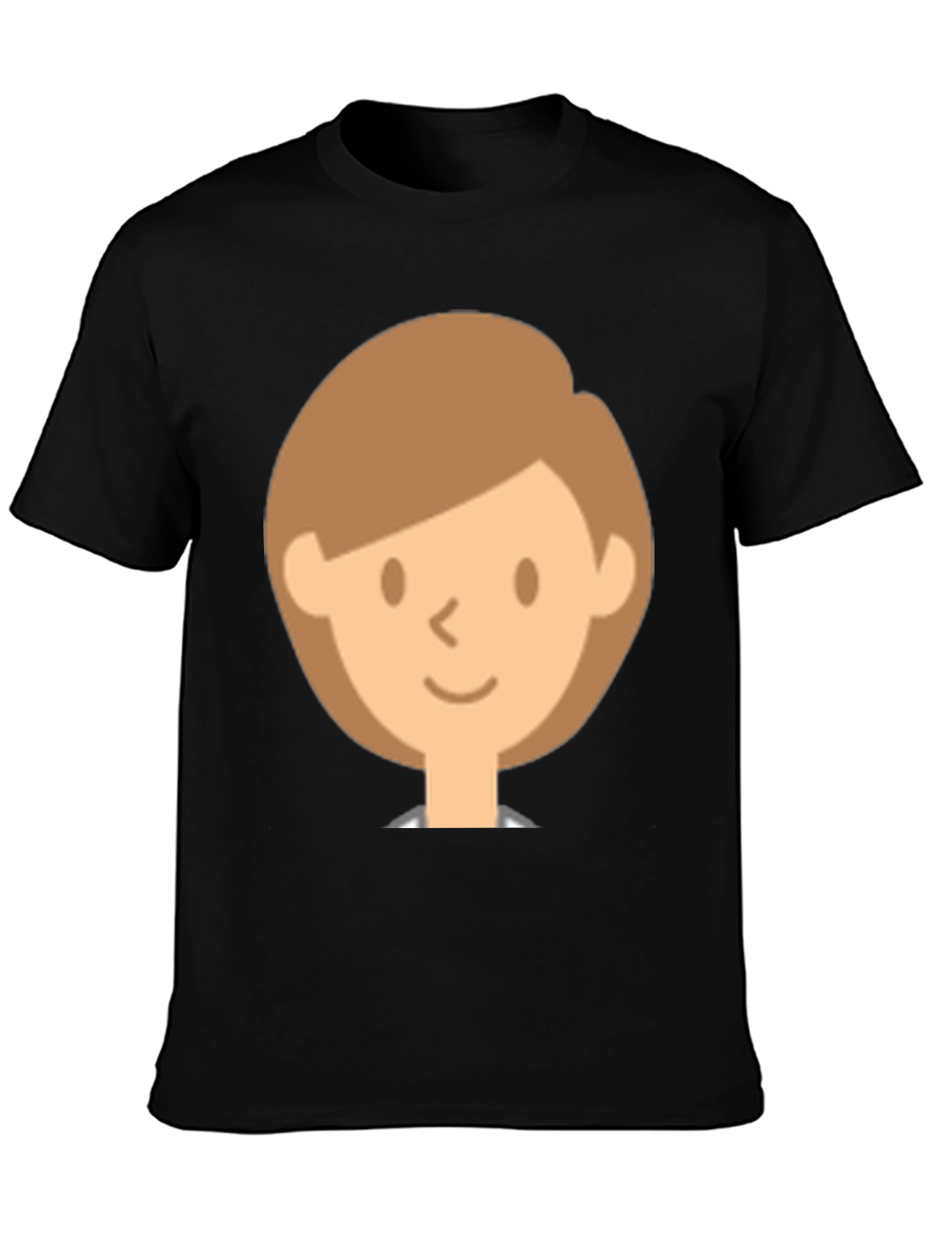 Smiling Face Graphic Black T-Shirt