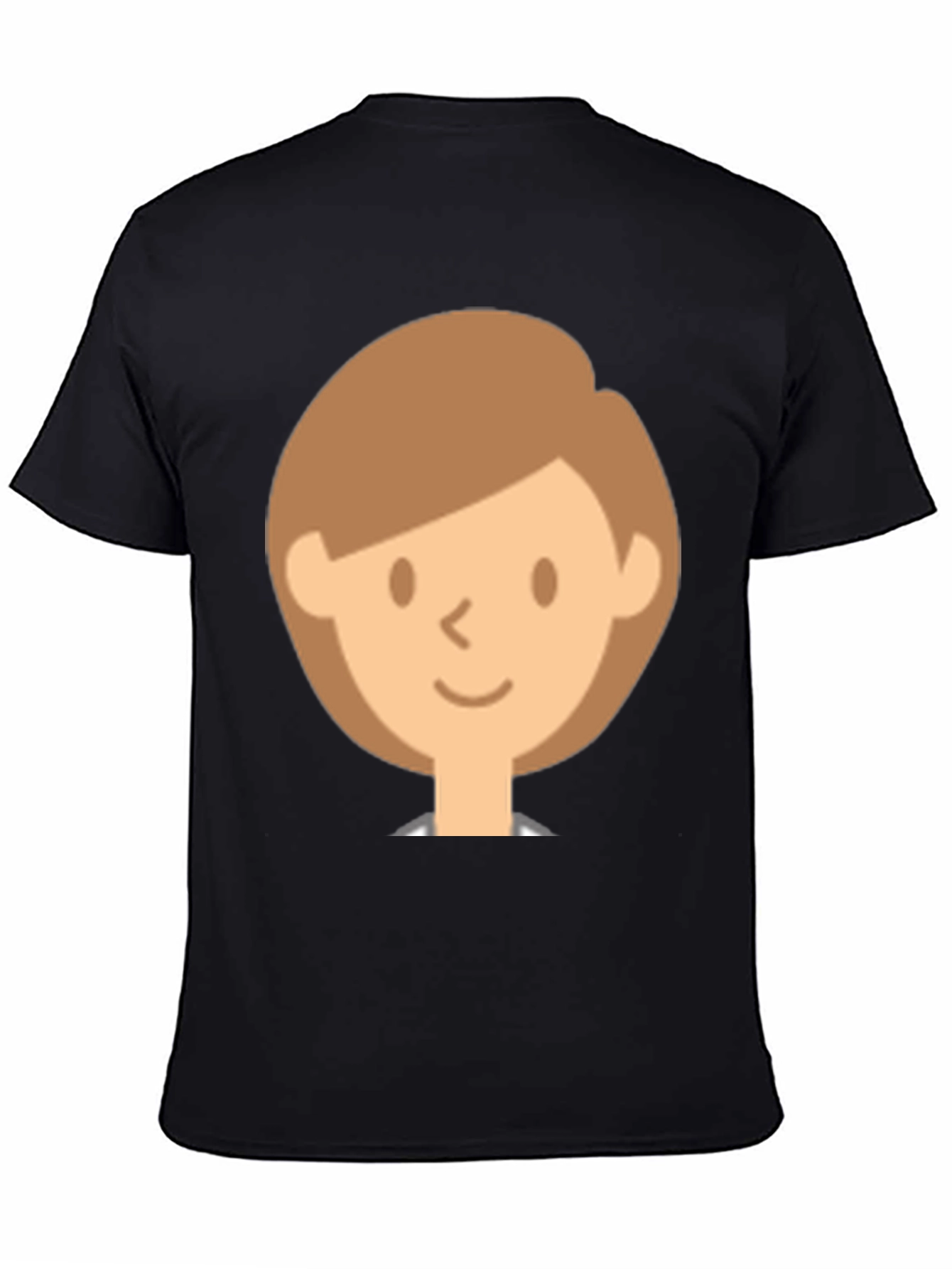 Smiling Face Graphic Black T-Shirt