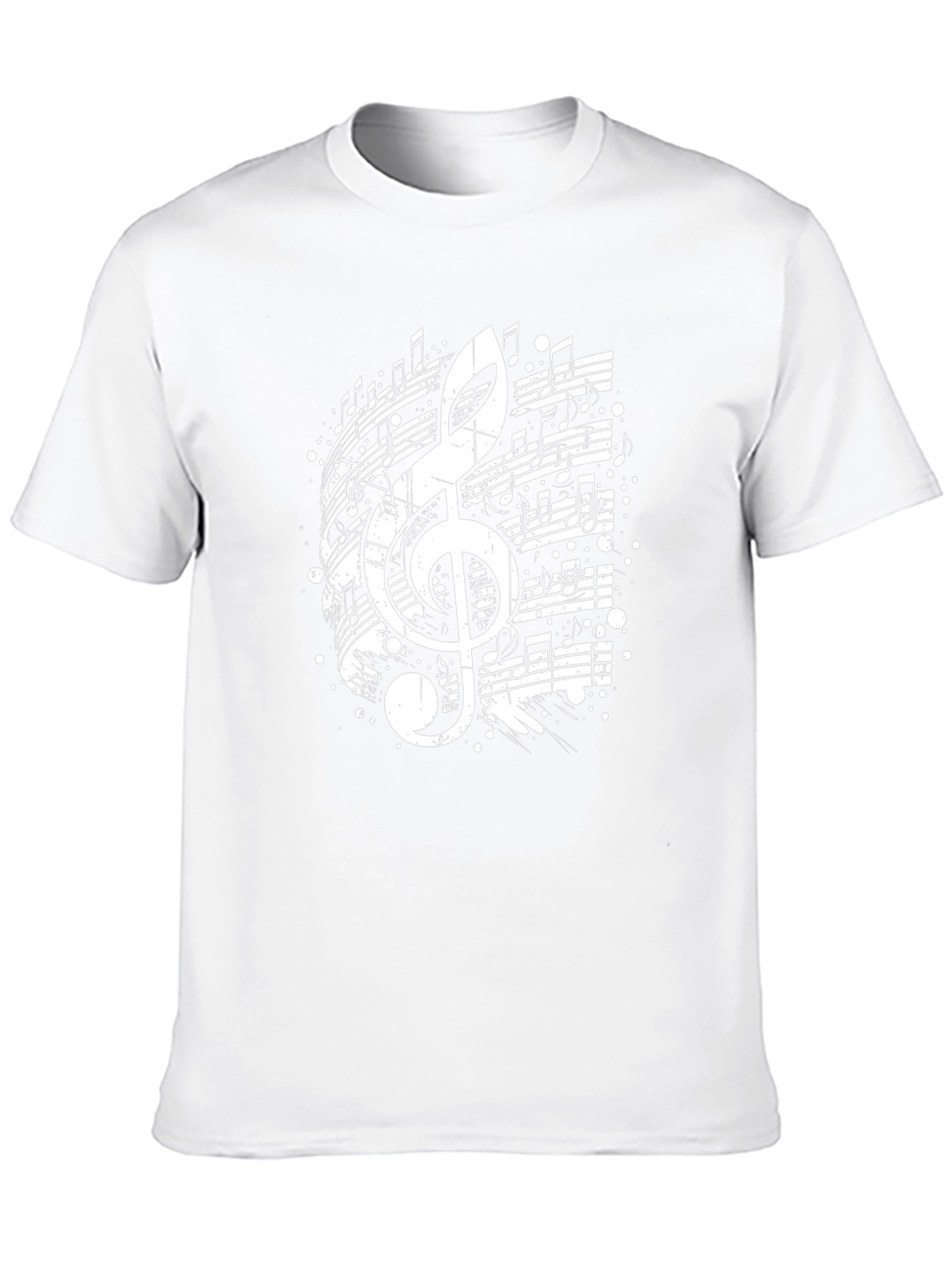 Music Notes Treble Clef Graphic Tee