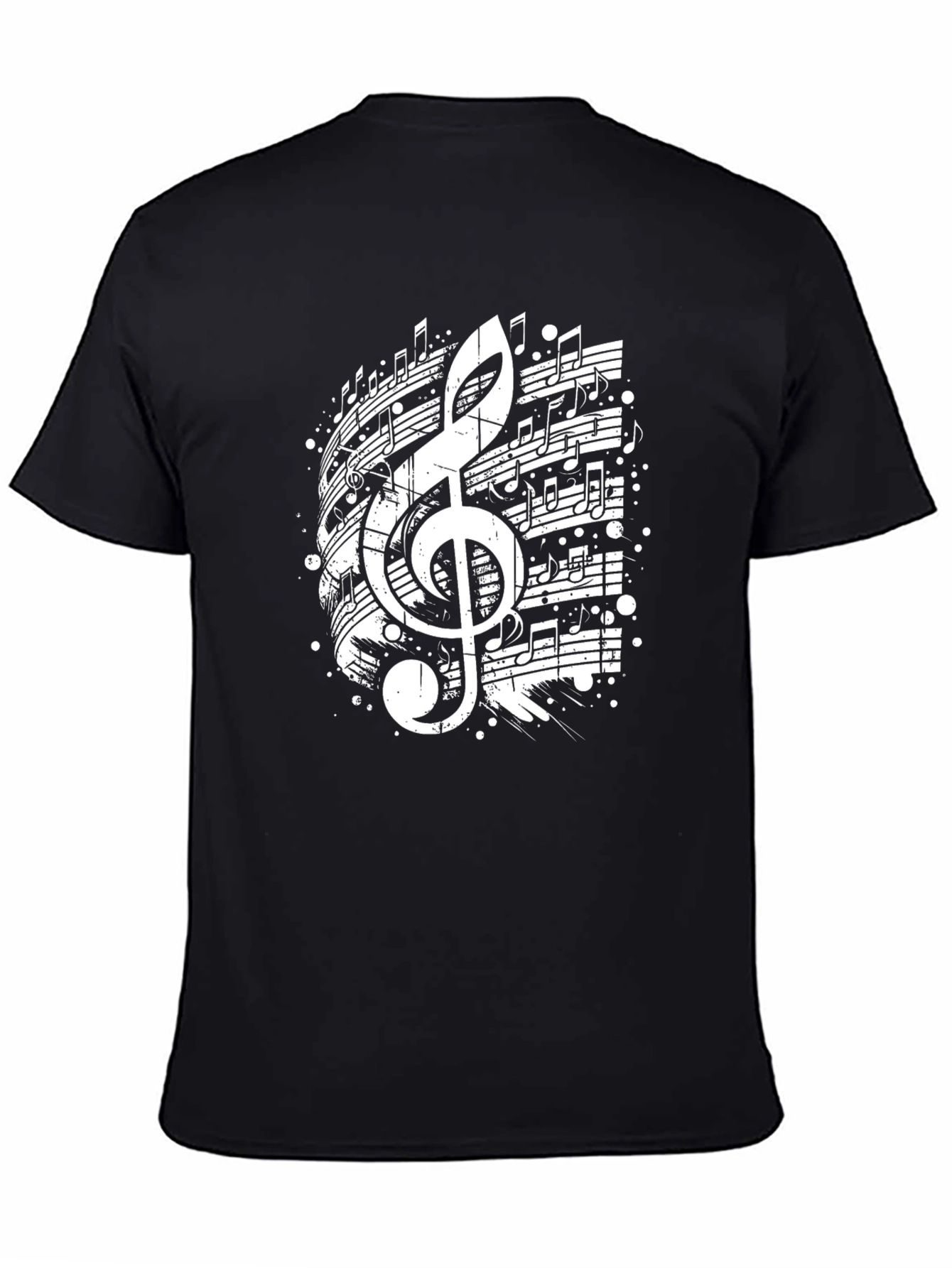 Music Notes Treble Clef Graphic Tee