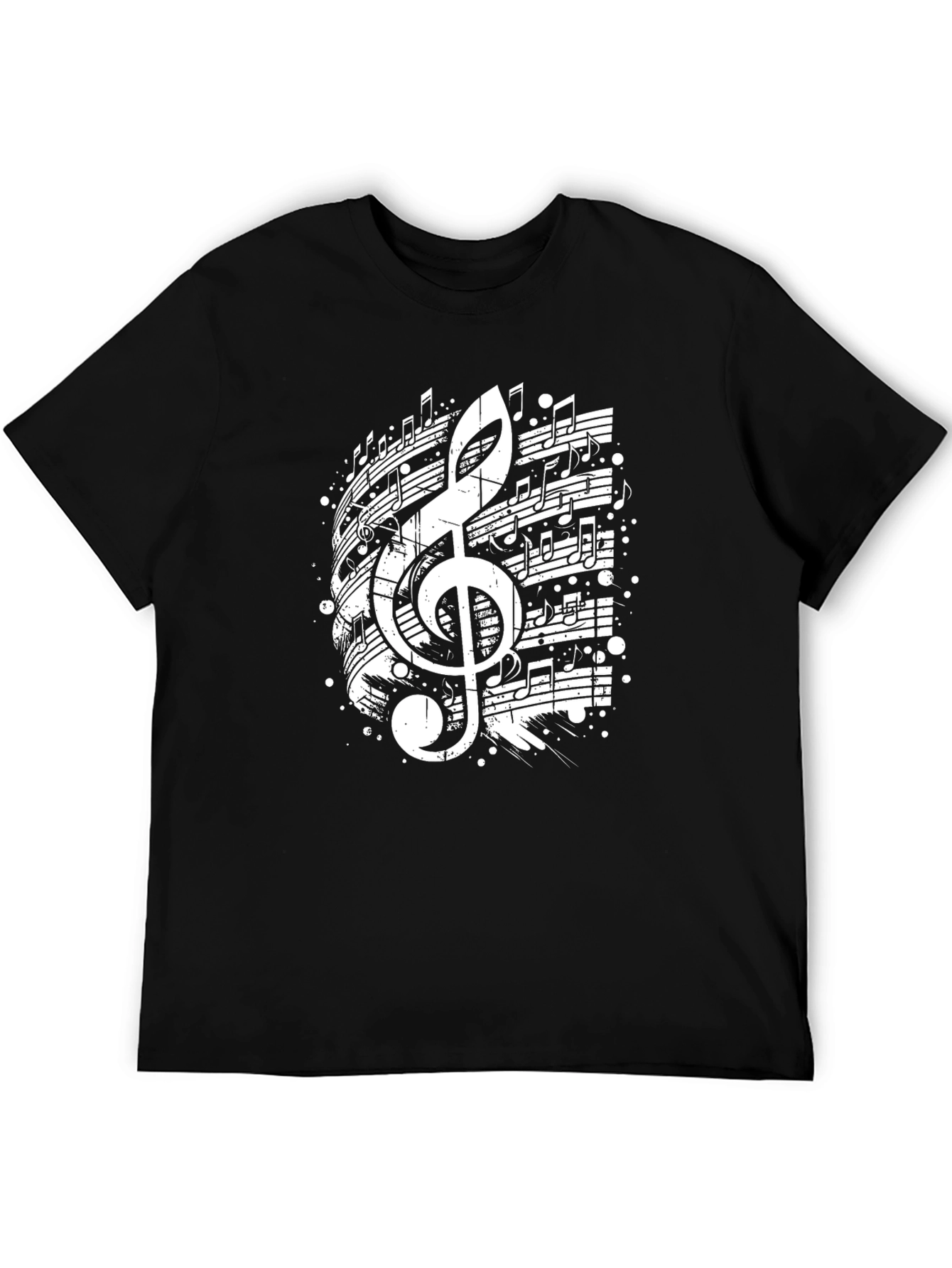 Music Notes Treble Clef Graphic Tee