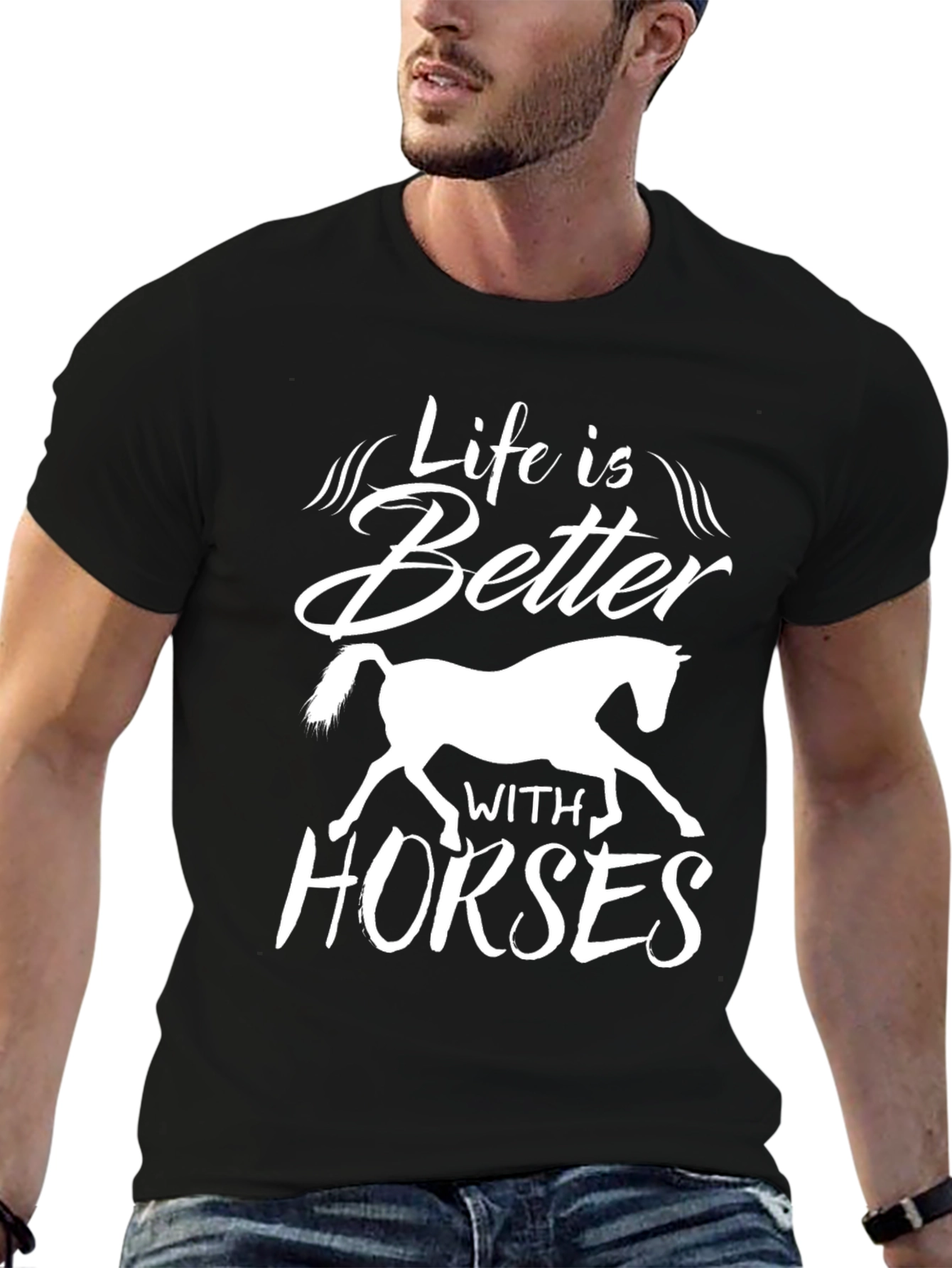 Life is Better with Horses Graphic T-Shirt
