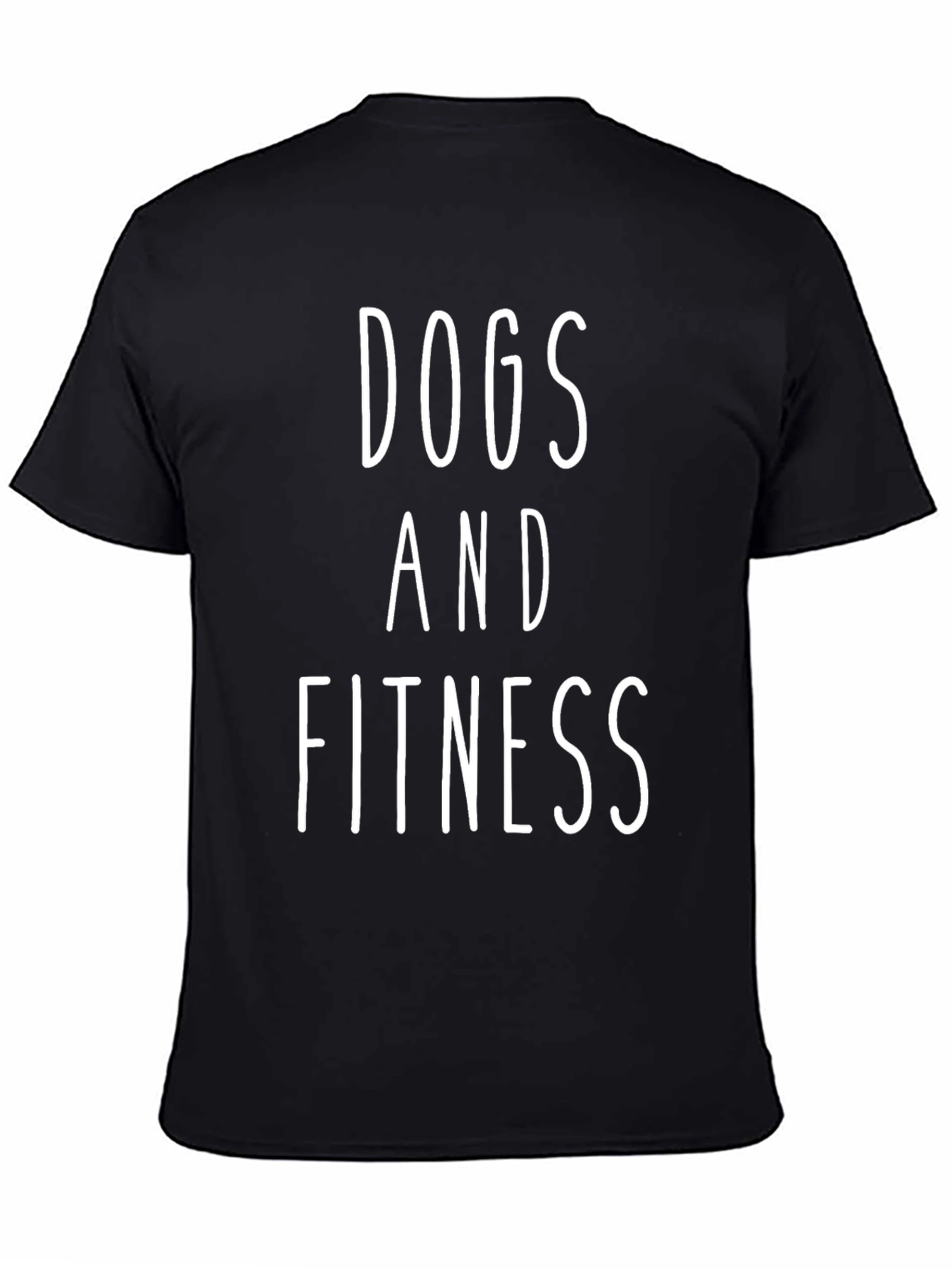 Dogs and Fitness Graphic Tee - Black Cotton T-Shirt