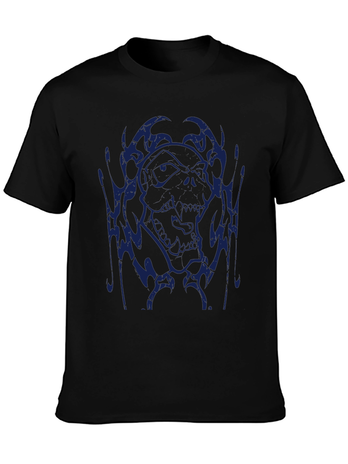 Skull Graphic Print Crew Neck T-Shirt
