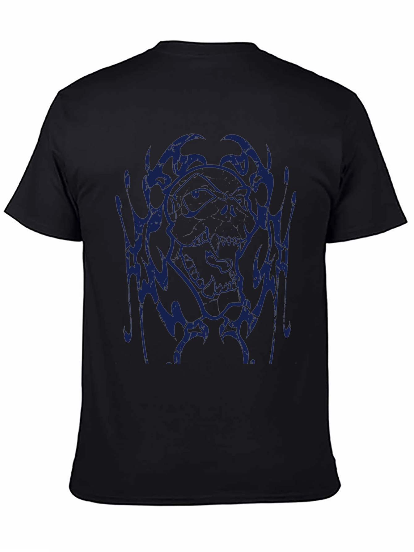 Skull Graphic Print Crew Neck T-Shirt