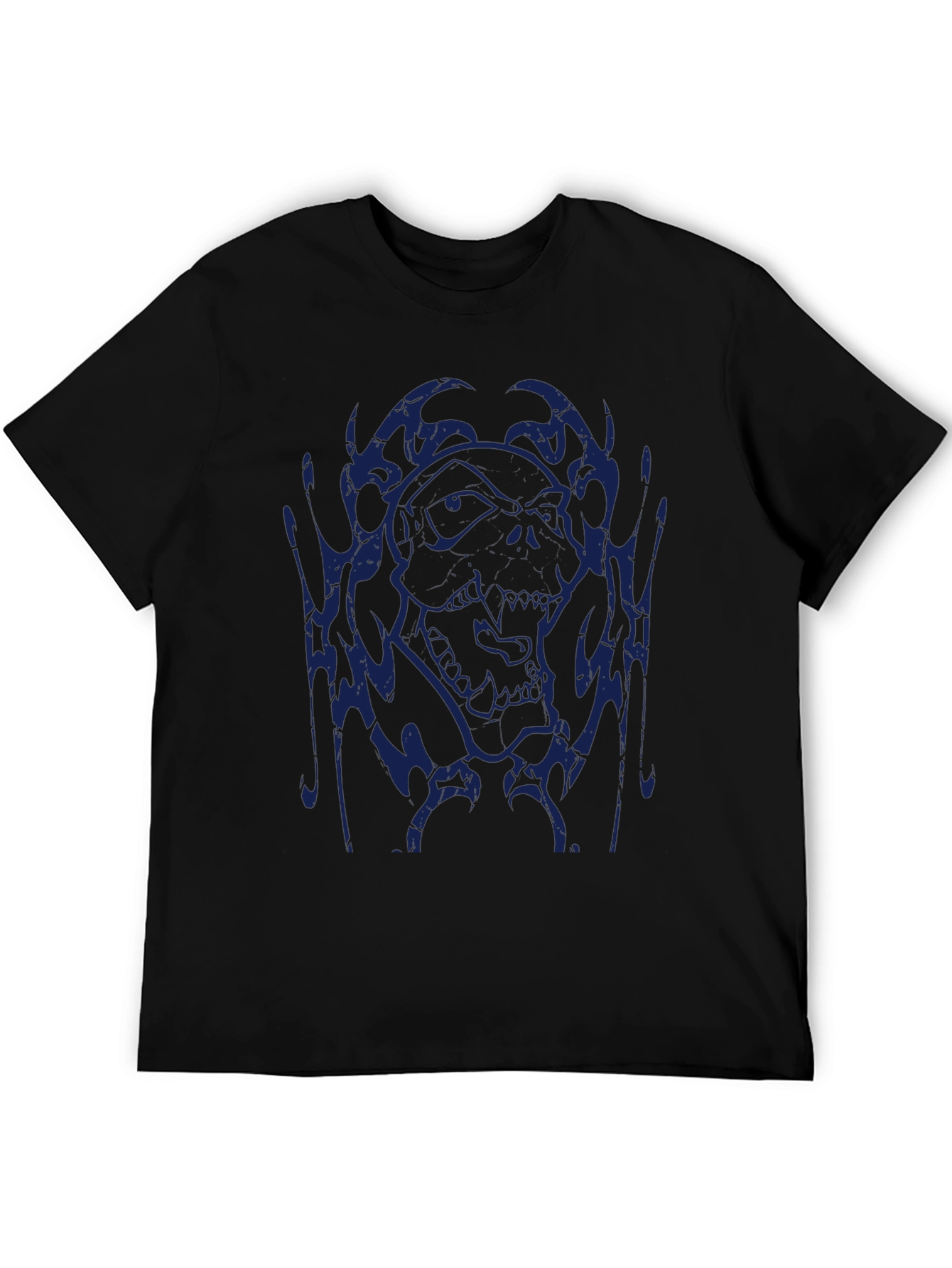 Skull Graphic Print Crew Neck T-Shirt