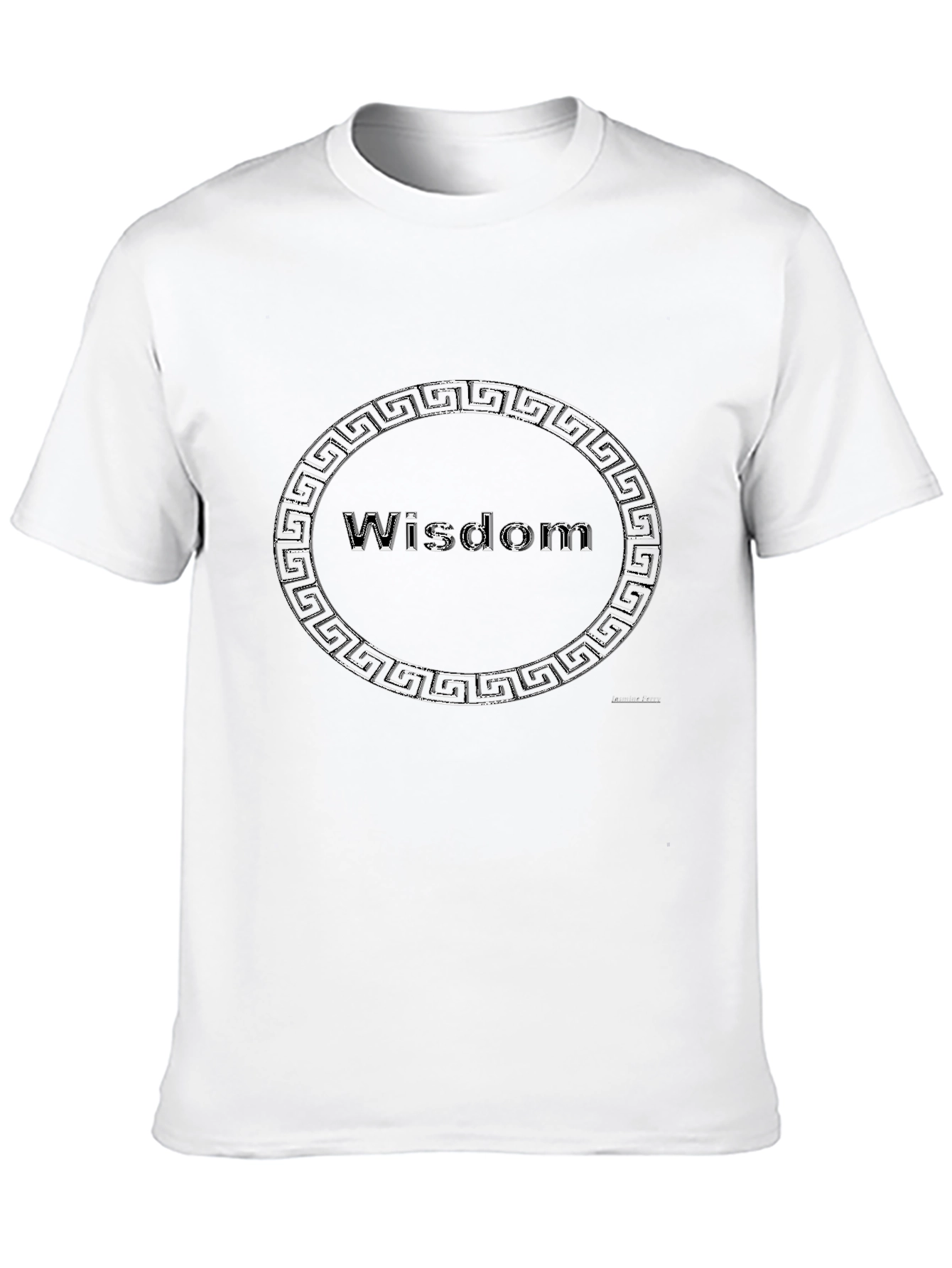 Wisdom Greek Key Black T-Shirt