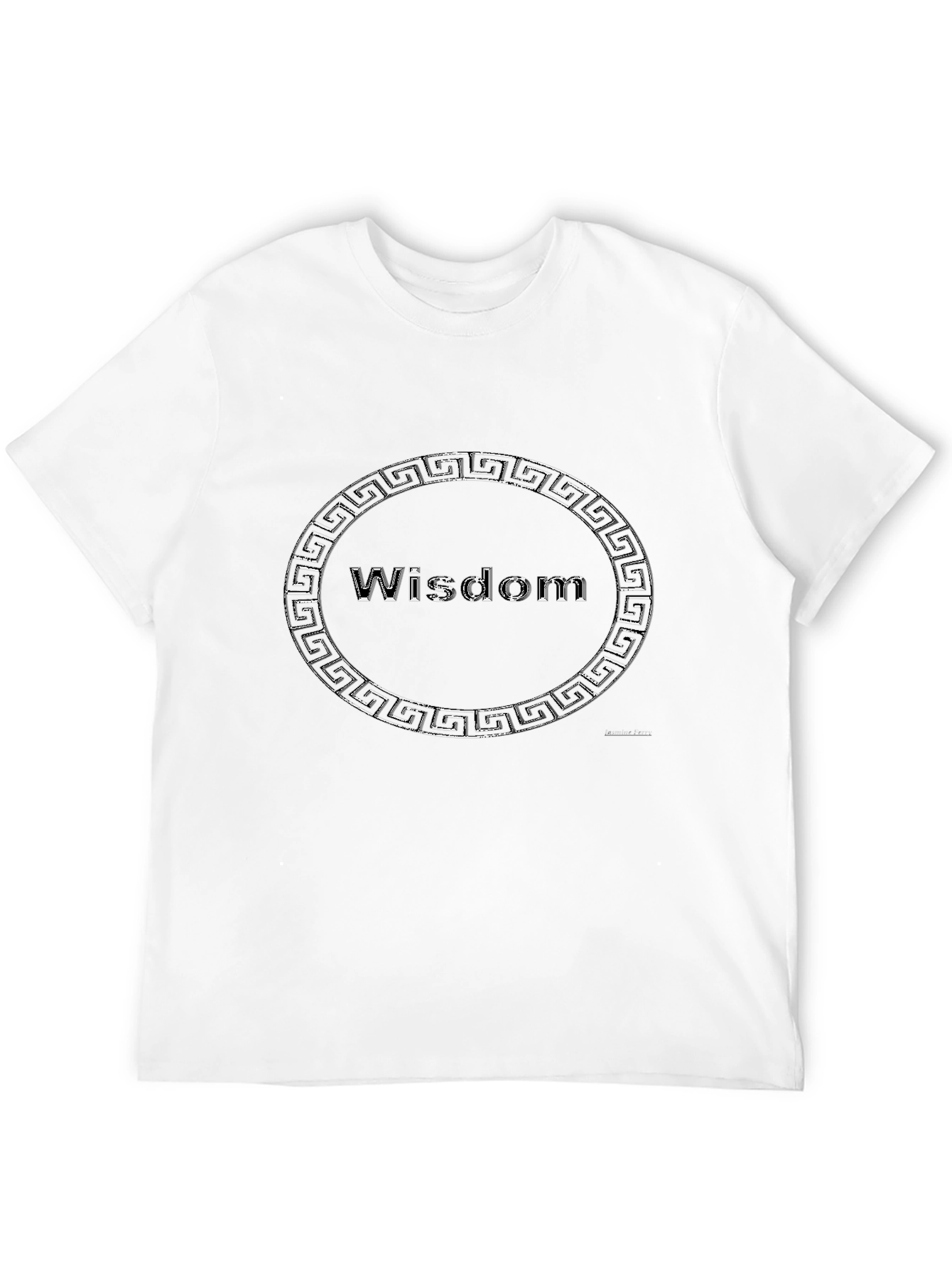 Wisdom Greek Key Black T-Shirt