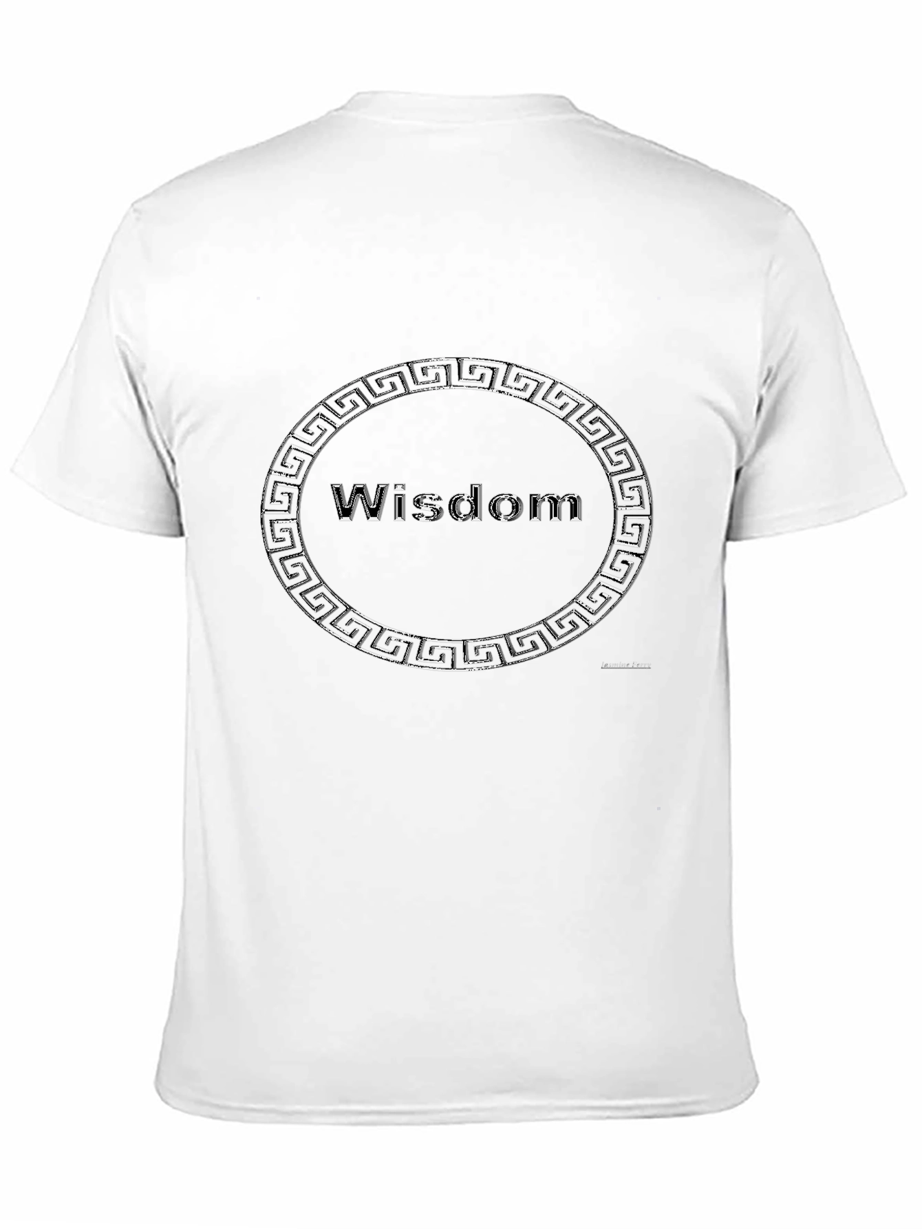 Wisdom Greek Key Black T-Shirt