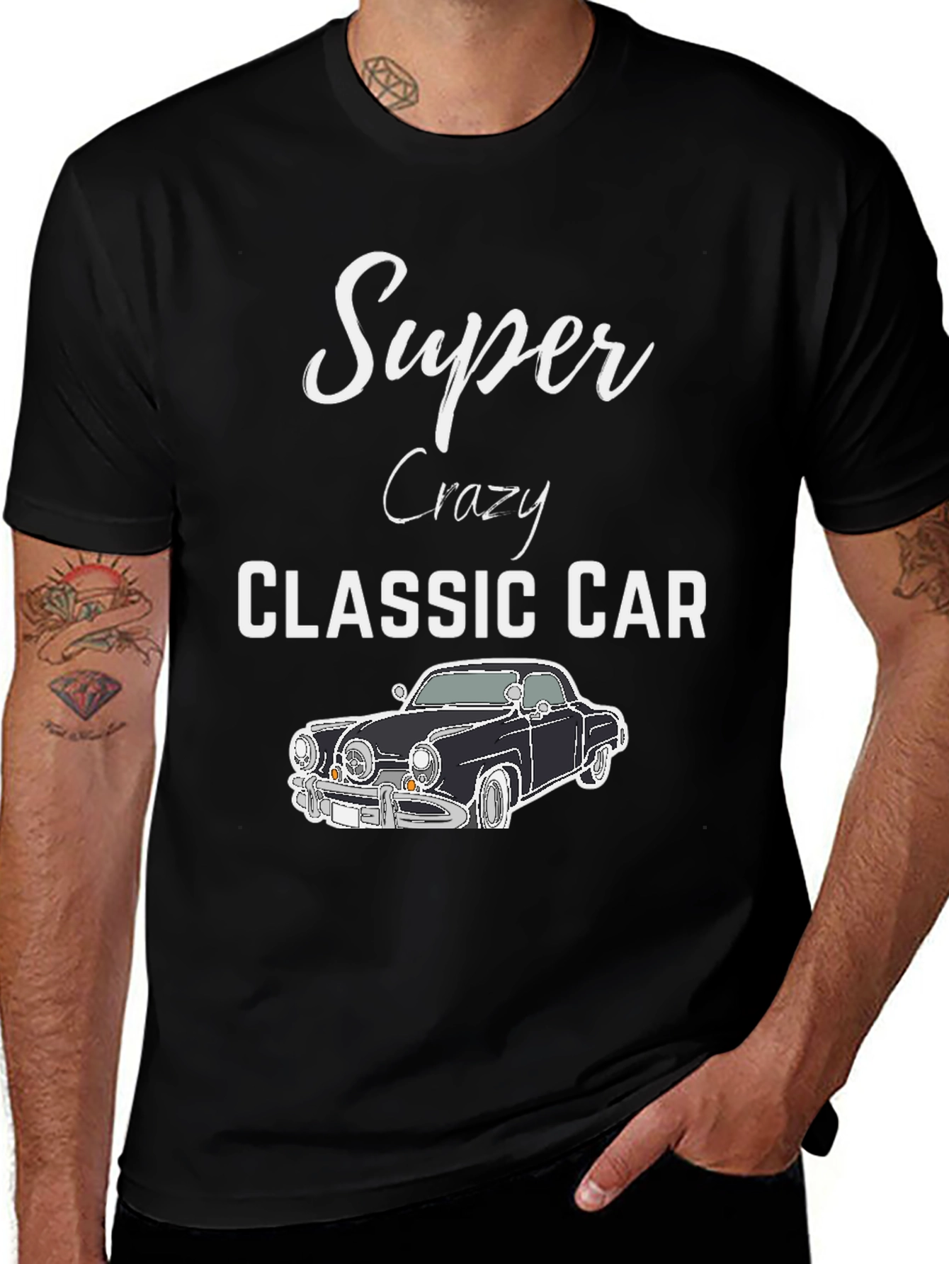 Super Crazy Classic Car T-Shirt
