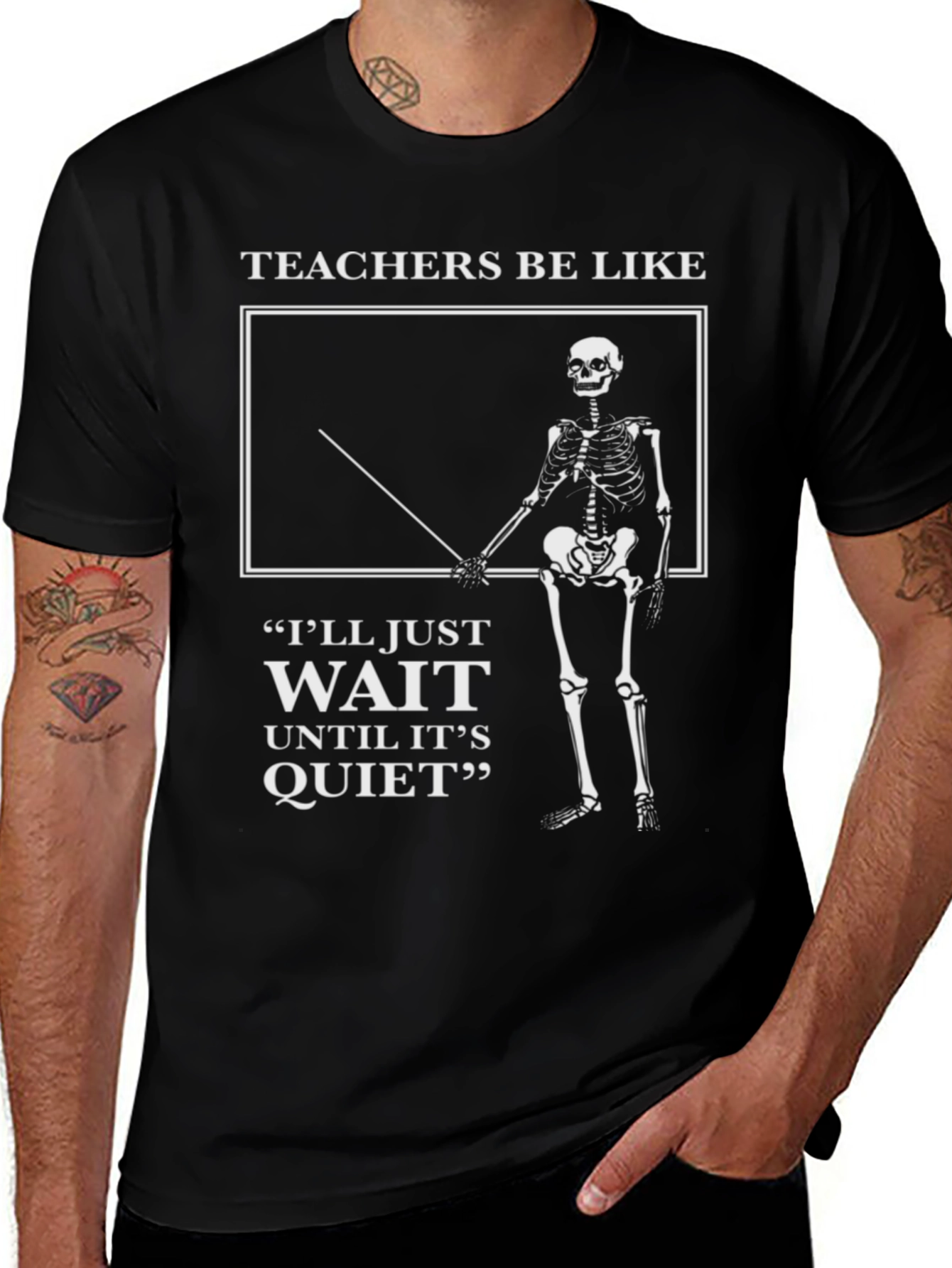 Teachers Be Like Skeleton Graphic Tee