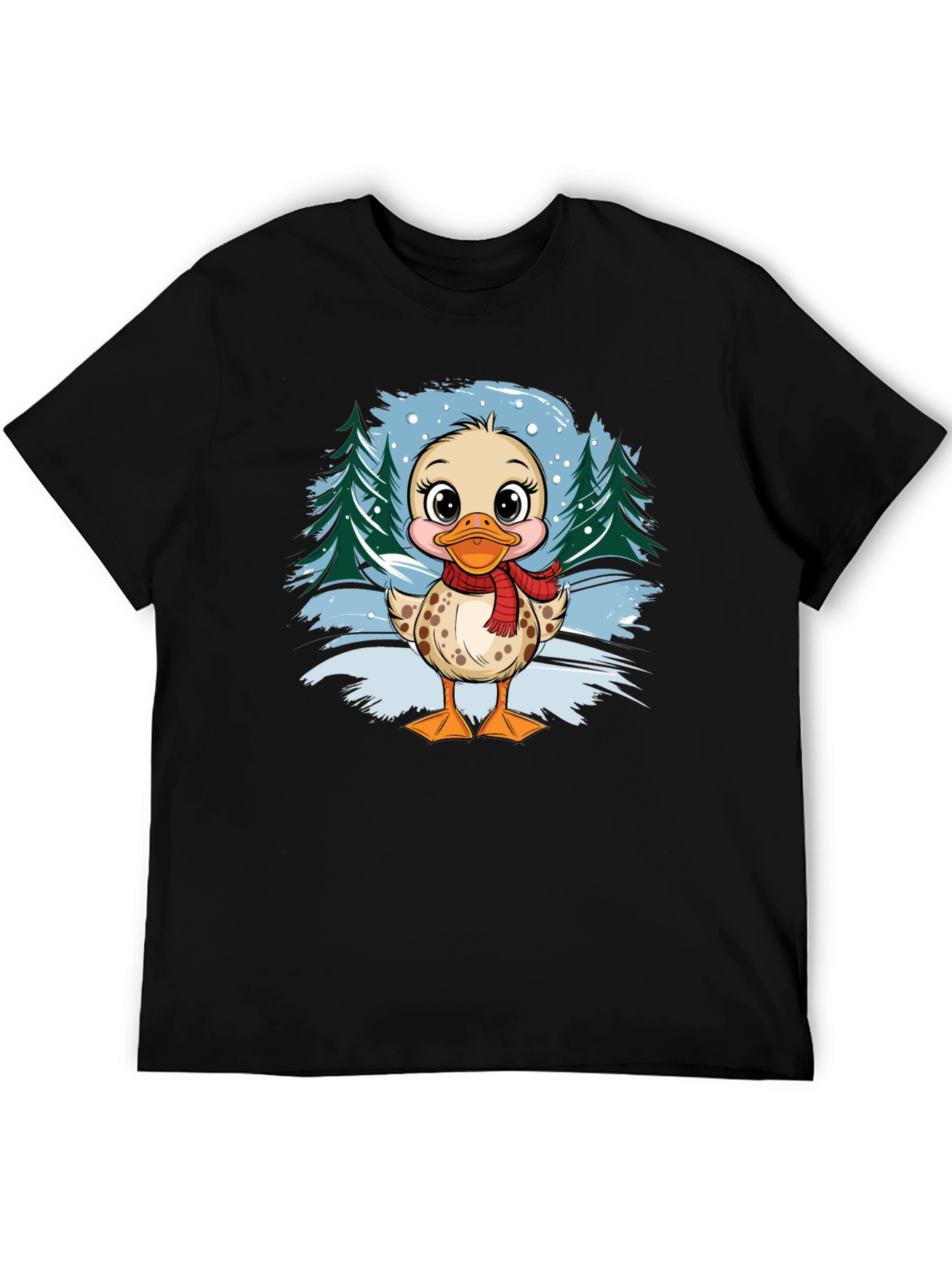 Duckling Winter Scene Graphic Tee