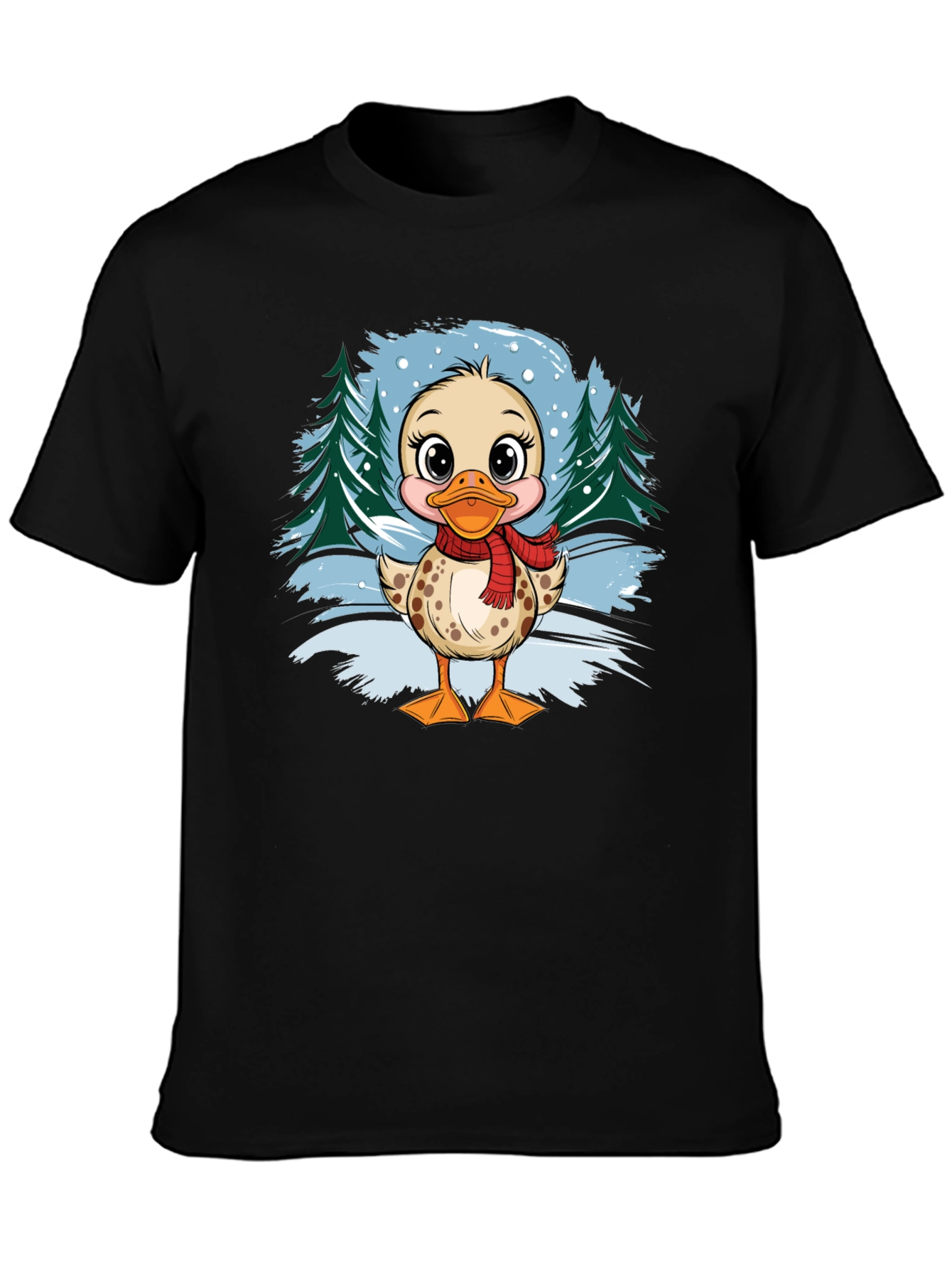 Duckling Winter Scene Graphic Tee