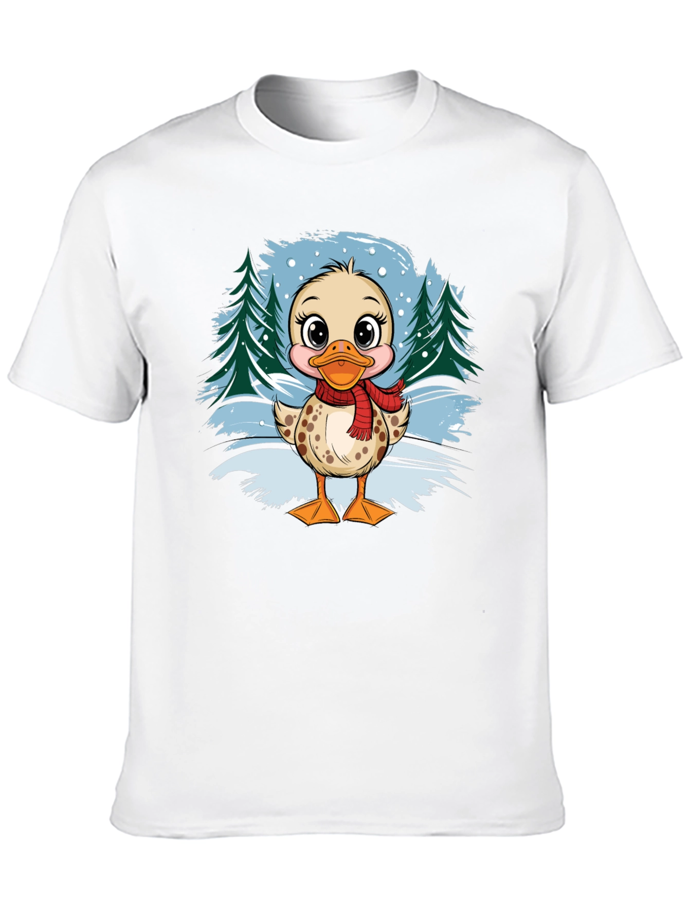 Duckling Winter Scene Graphic Tee