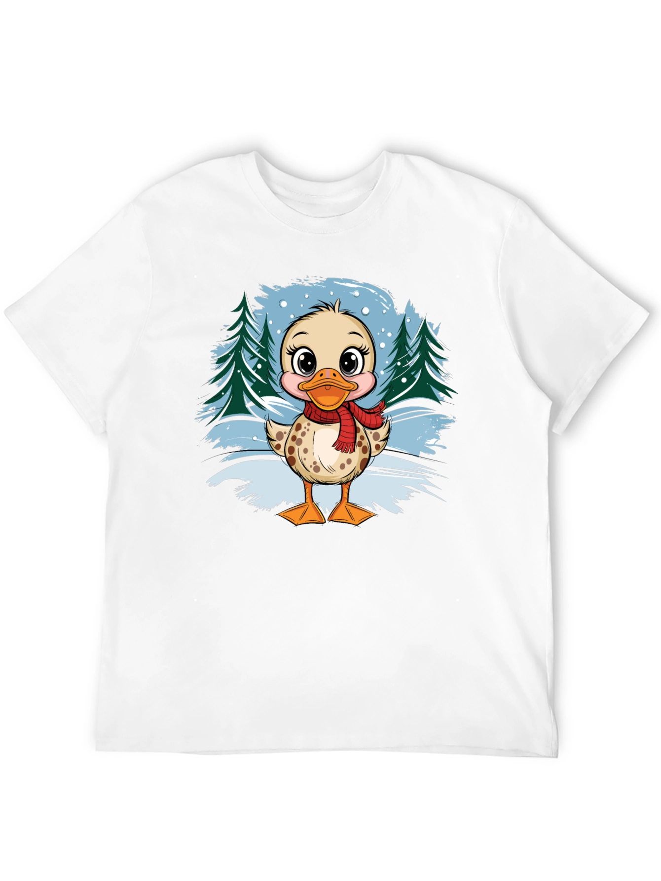 Duckling Winter Scene Graphic Tee