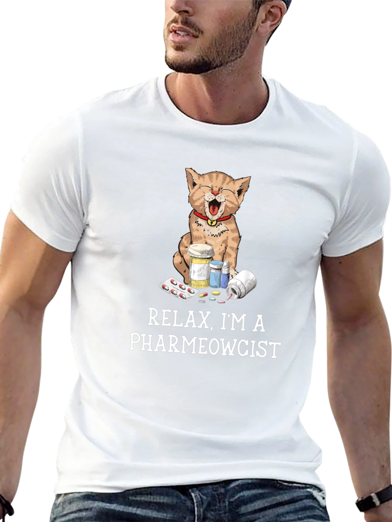 Pharmewcist Cat T-Shirt - Funny Veterinarian Tee