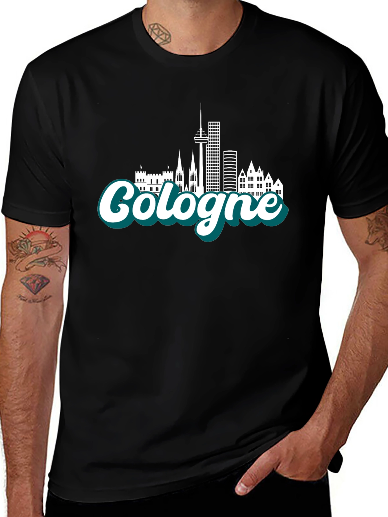Cologne Skyline T-Shirt - Cityscape Souvenir Tee