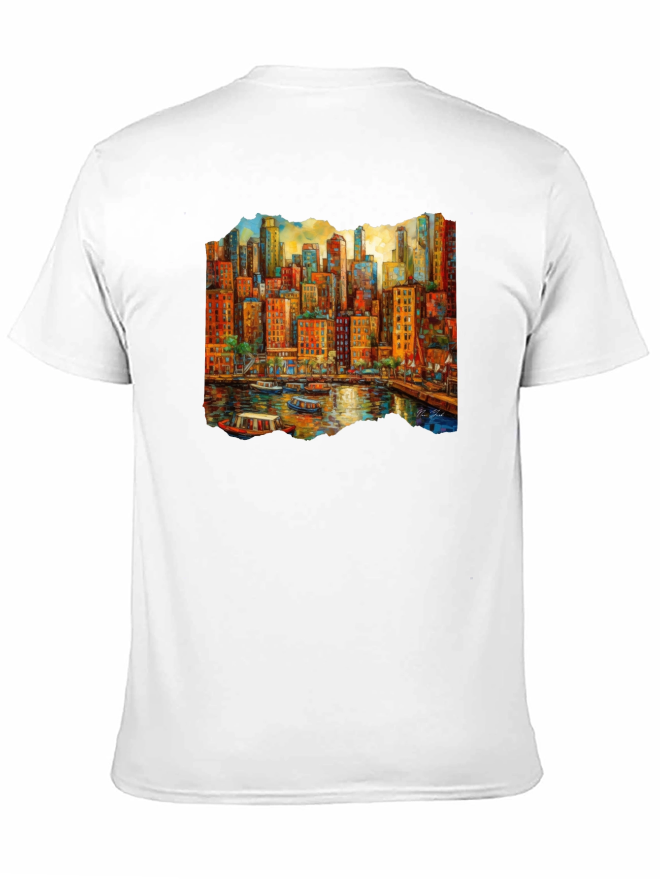 Cityscape Art Black T-Shirt